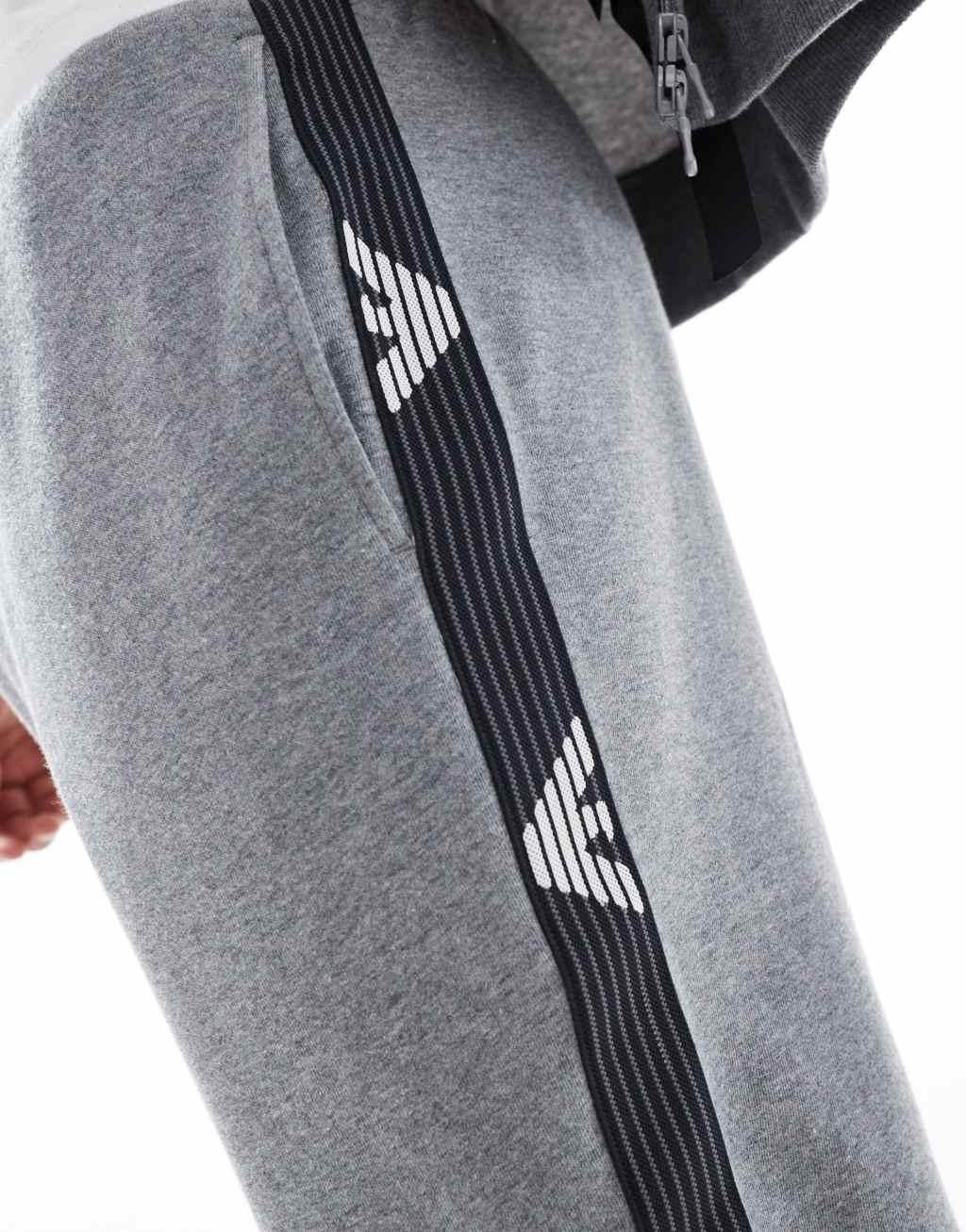Emporio Armani Bodywear logo lounge sweatpants in heather gray - part of a set Product Image