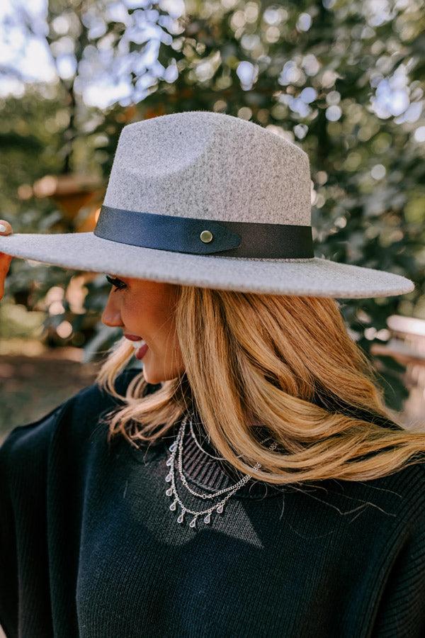 Sweetheart In The City Fedora in Grey Product Image