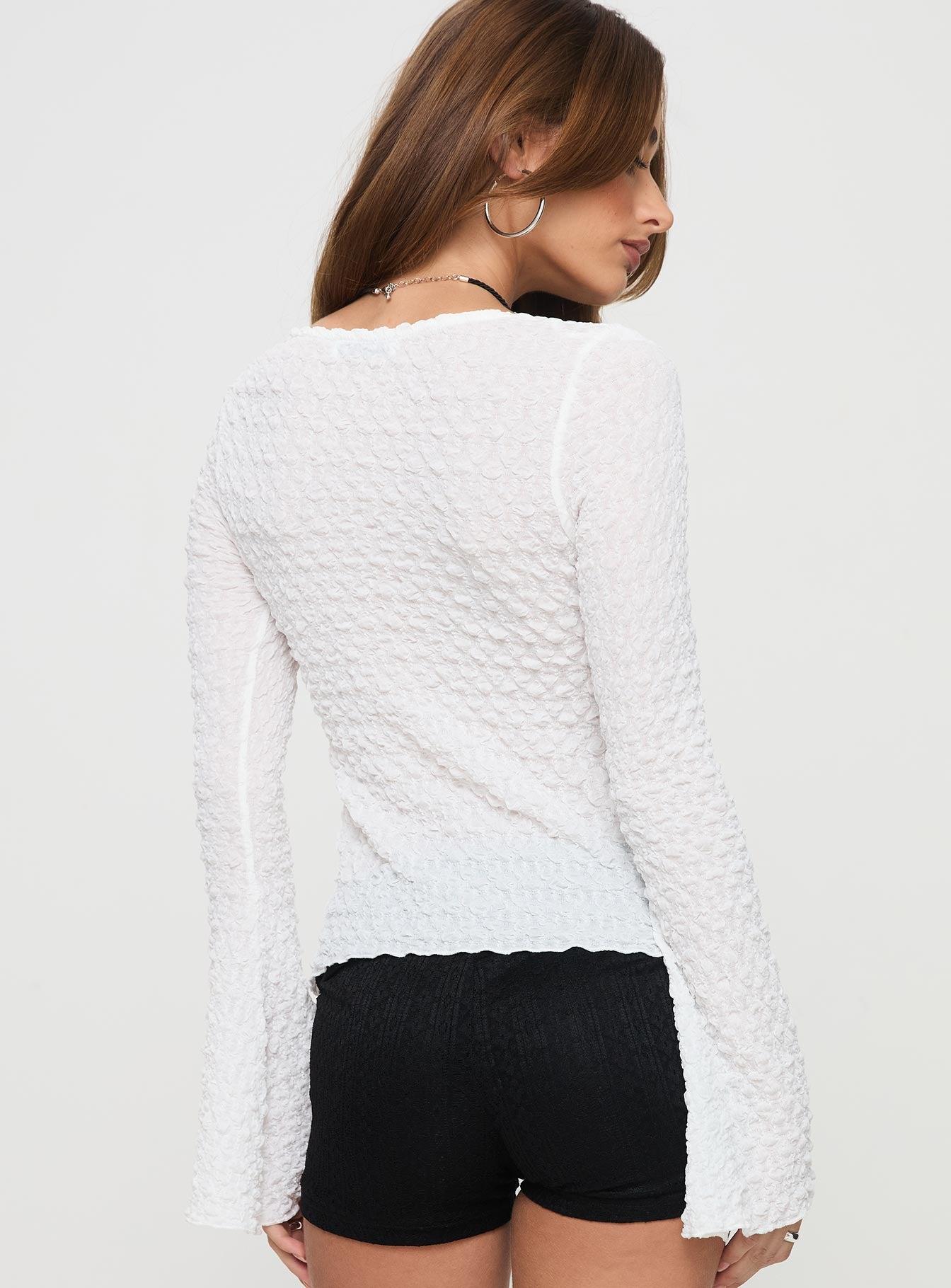 Lucky Stars Knit Top Cream Product Image