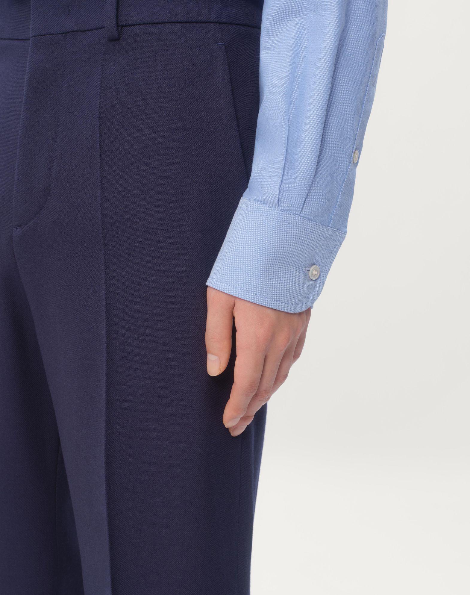 Wool Gabardine Pants With Turn-Ups Product Image