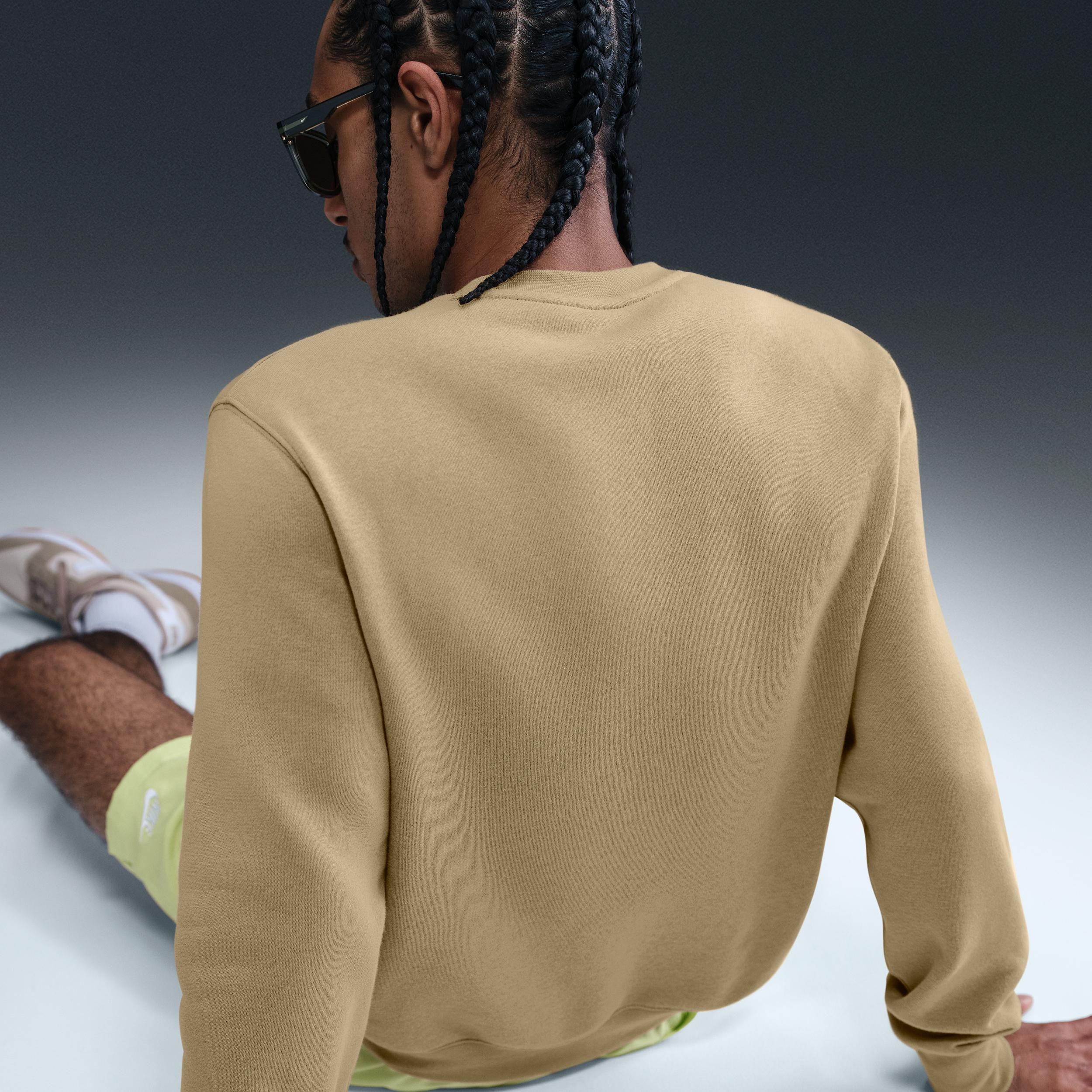 Nike Mens Nike Club Crew - Mens Parachute Beige/White Product Image