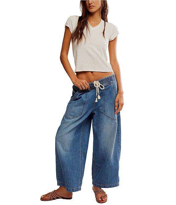 Free People Easy Peasy Pull-On Boyfriend Denim Jeans Product Image