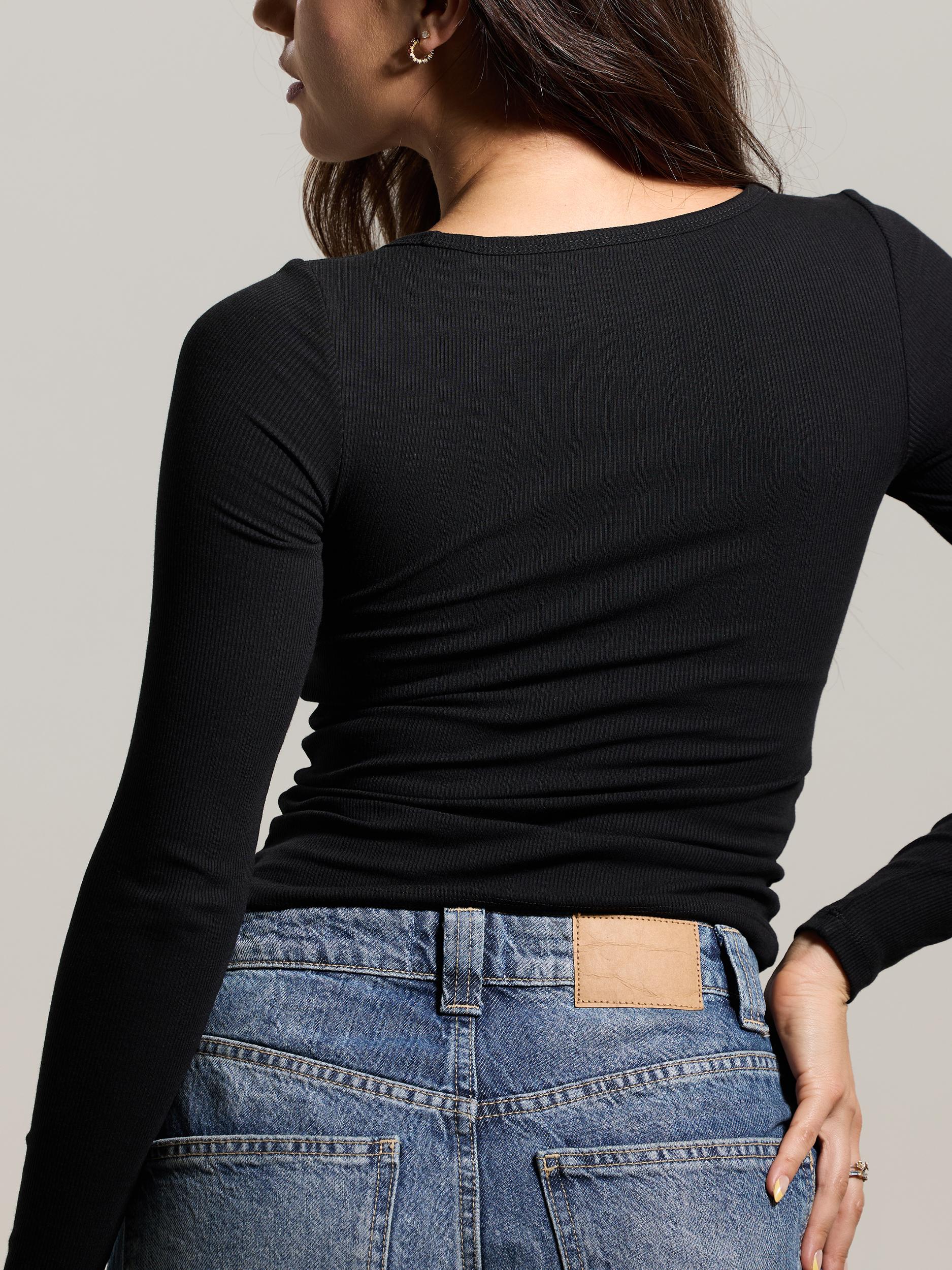 Bamboo Long Sleeve Scoop Neck Brami (Full Length) Product Image