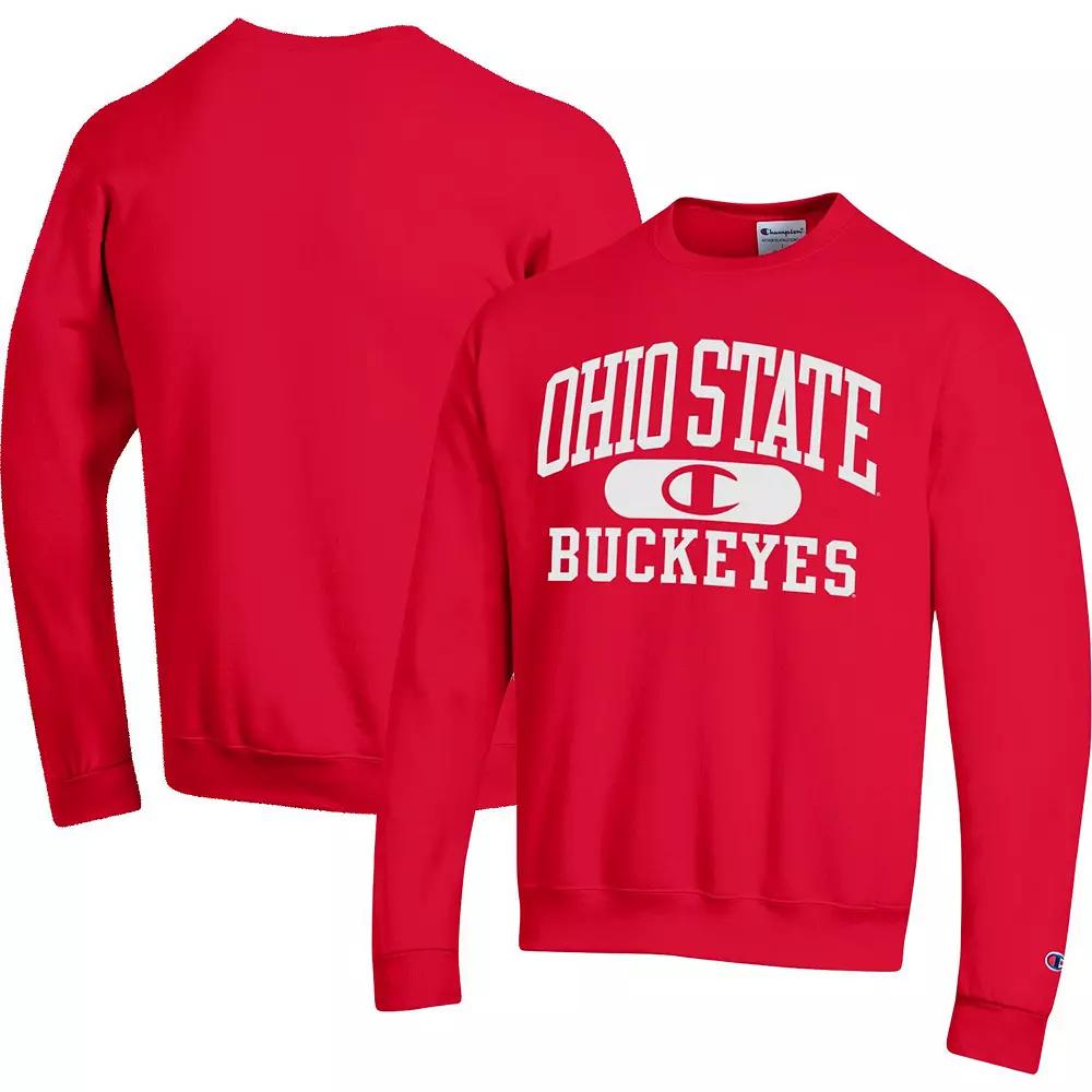 Men's Champion Scarlet Ohio State Buckeyes Arch Pill Sweatshirt, Size: Large, Red Product Image