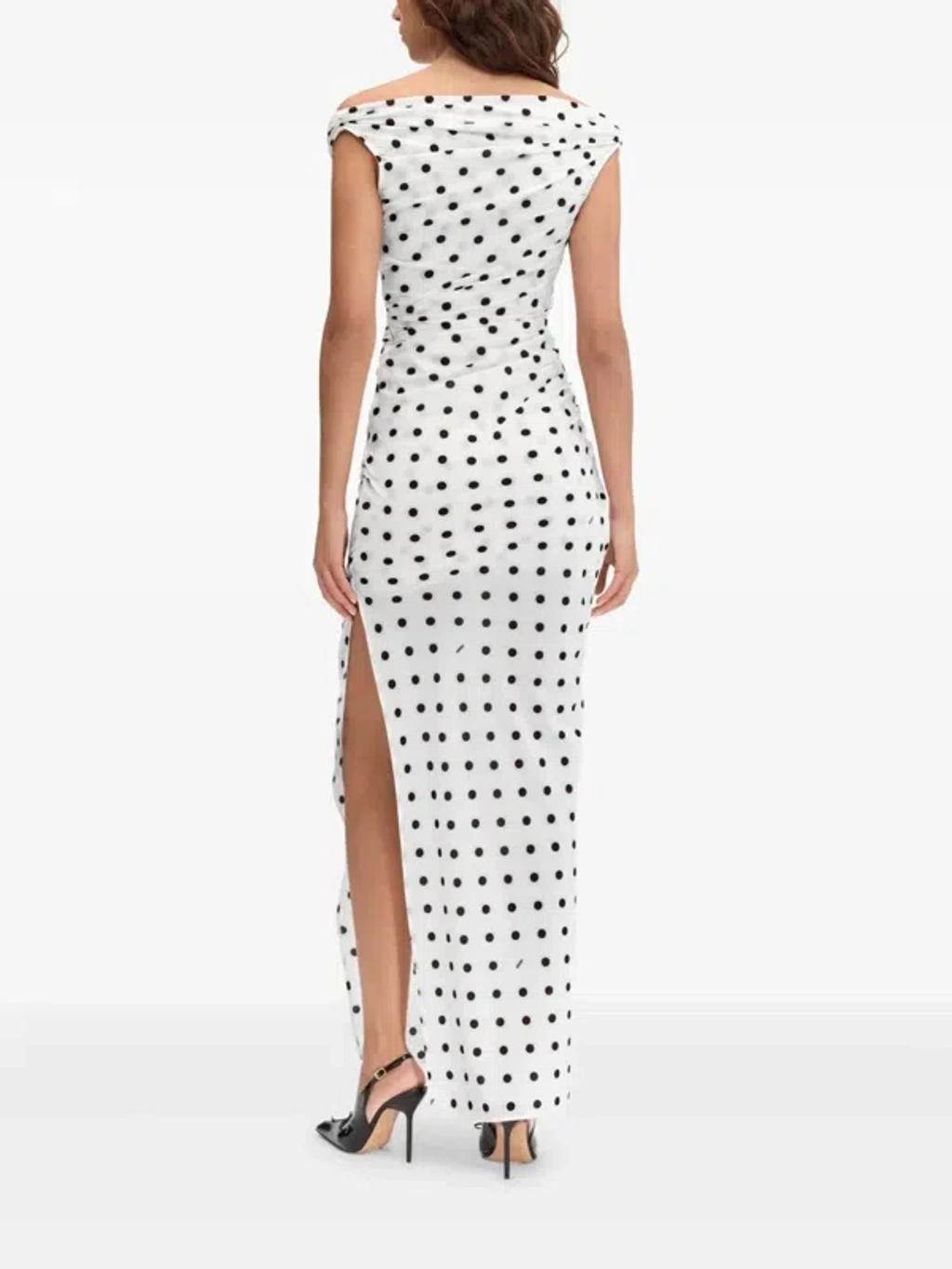JACQUEMUS Women Rita Pois Long Dress In White Product Image