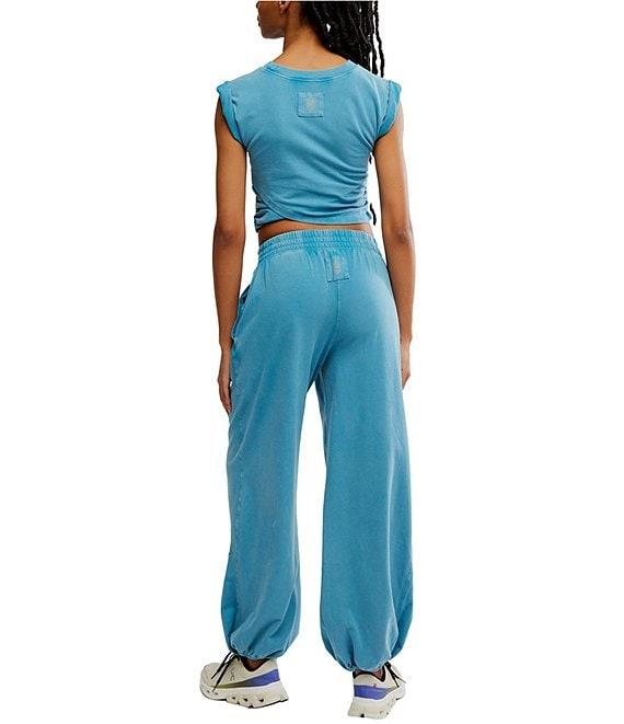 FP Movement Hot Shot Crossover Crew Neck Cropped Muscle Tee & High-Rise Waist Pant Coordinating Set Product Image