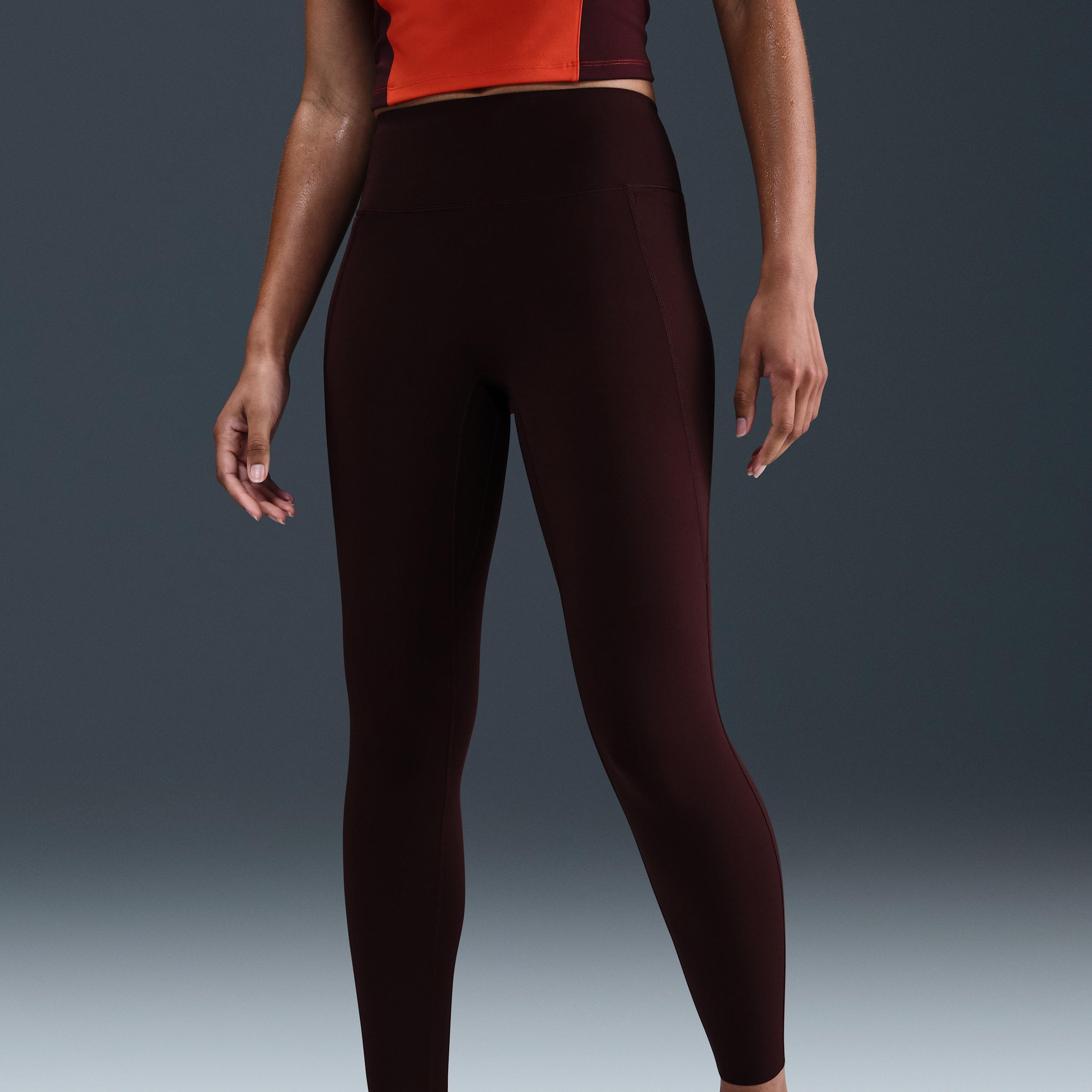 Nike Womens Universa High-Waisted 7/8 Leggings with No Front Seam | HQ6813-652 Product Image