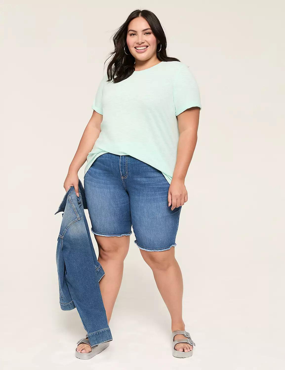 Perfect Sleeve Crew-Neck Wash Tee Product Image