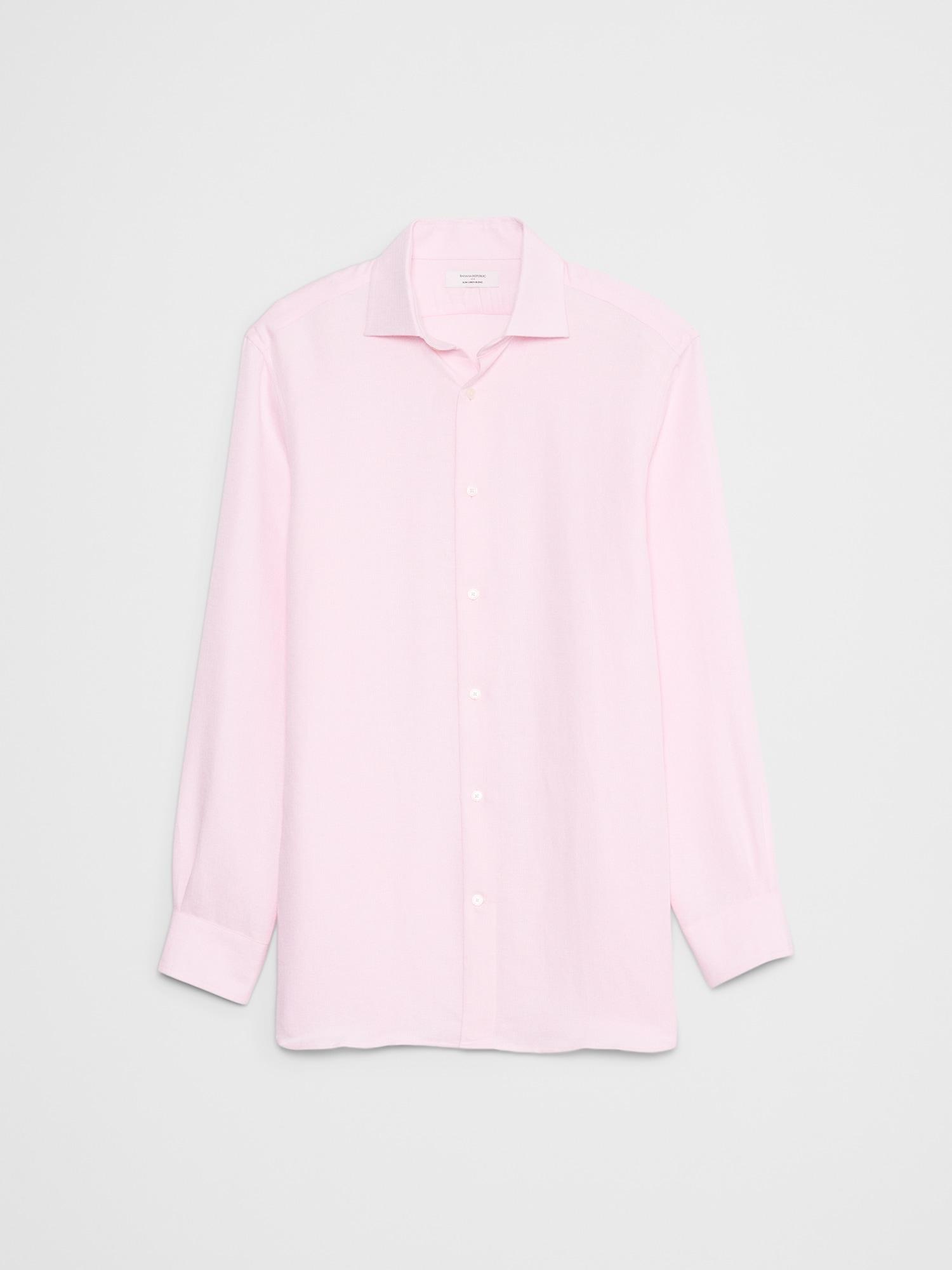 Linen-Blend Dress Shirt Product Image