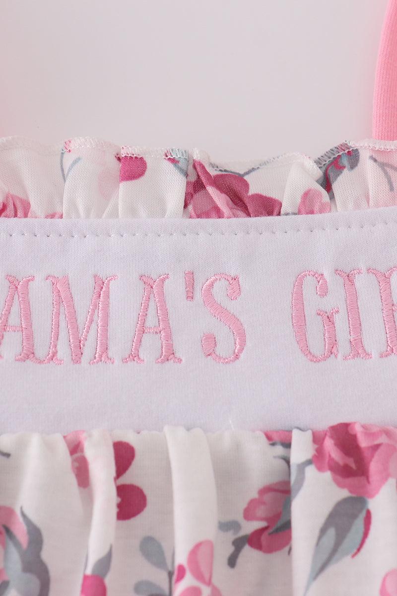 Pink floral MAMA'S embroidery dress Product Image