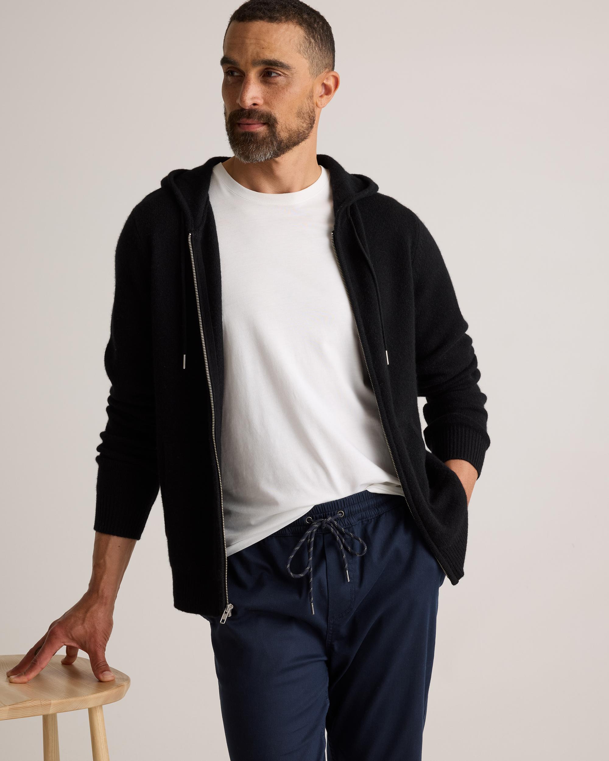 Quince | Men's Mongolian Cashmere Full-Zip Hoodie Product Image