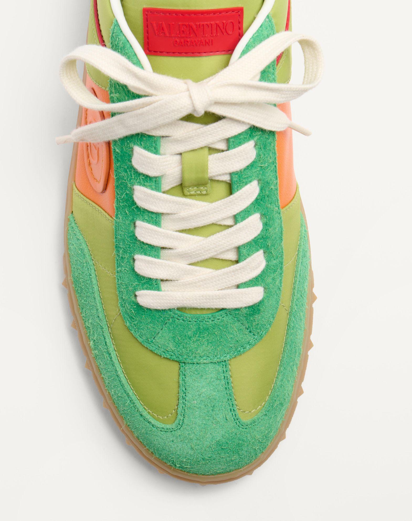 Upvillage Low Top Sneaker In Crust Leather And Nylon Product Image