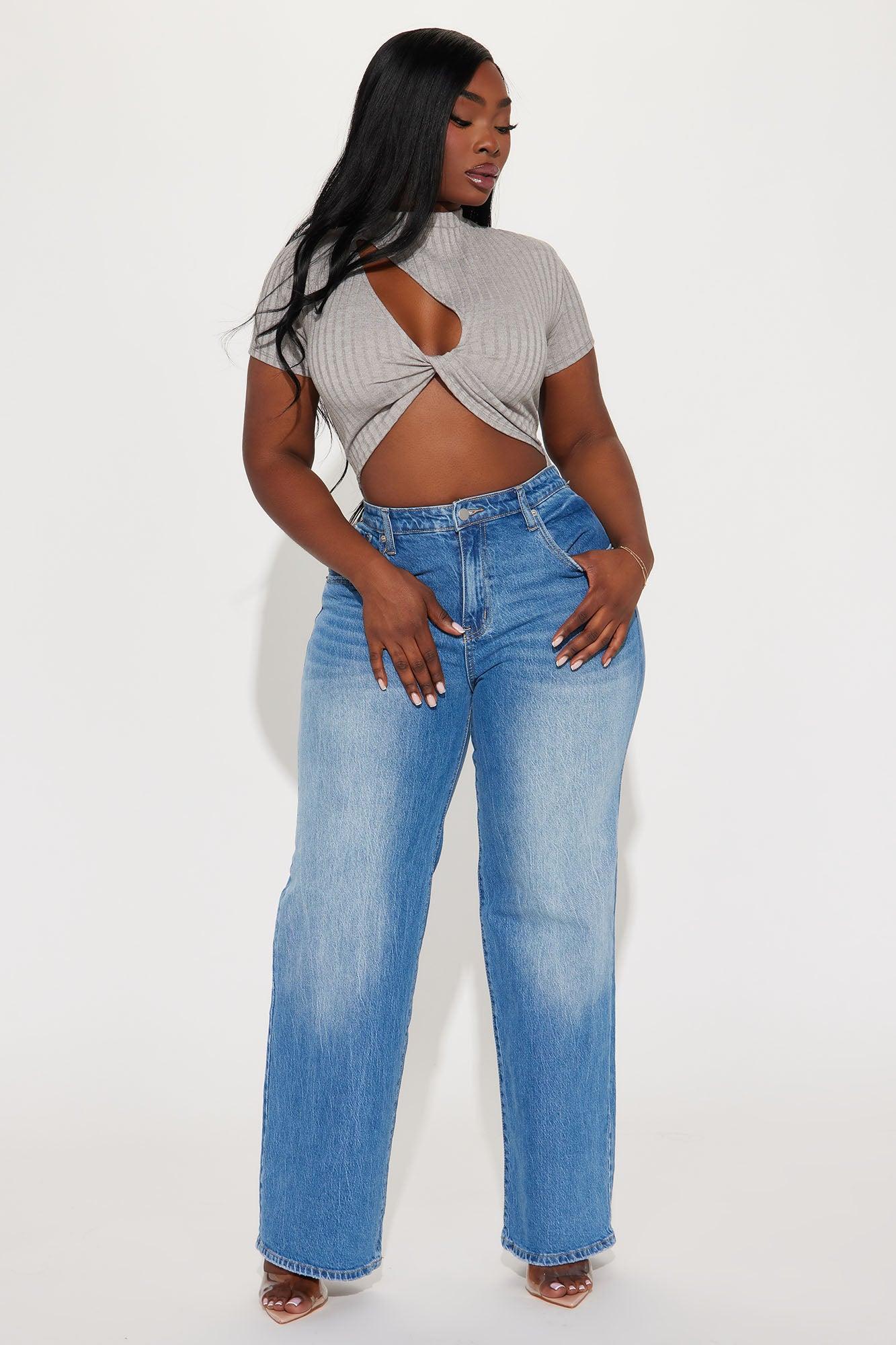 Attract It Cut Out Bodysuit - Heather Grey Product Image