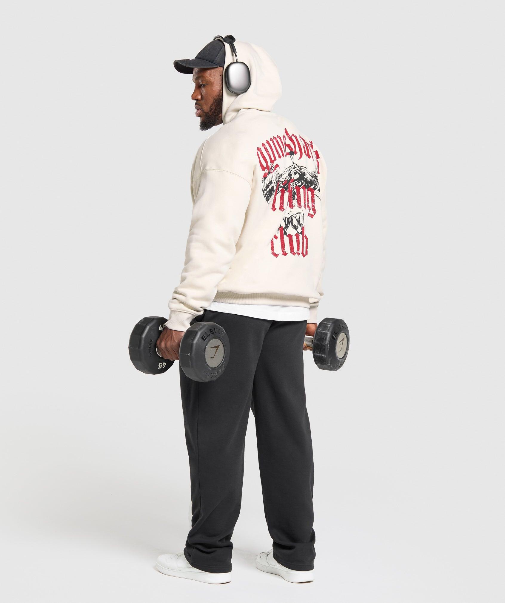 Gymshark Lifting Club Hoodie - Oat White Male Product Image