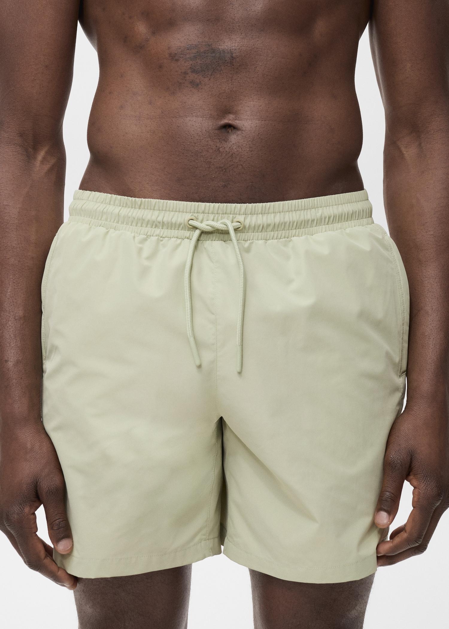 Swimsuit with zip pockets - Men | MANGO USA Product Image