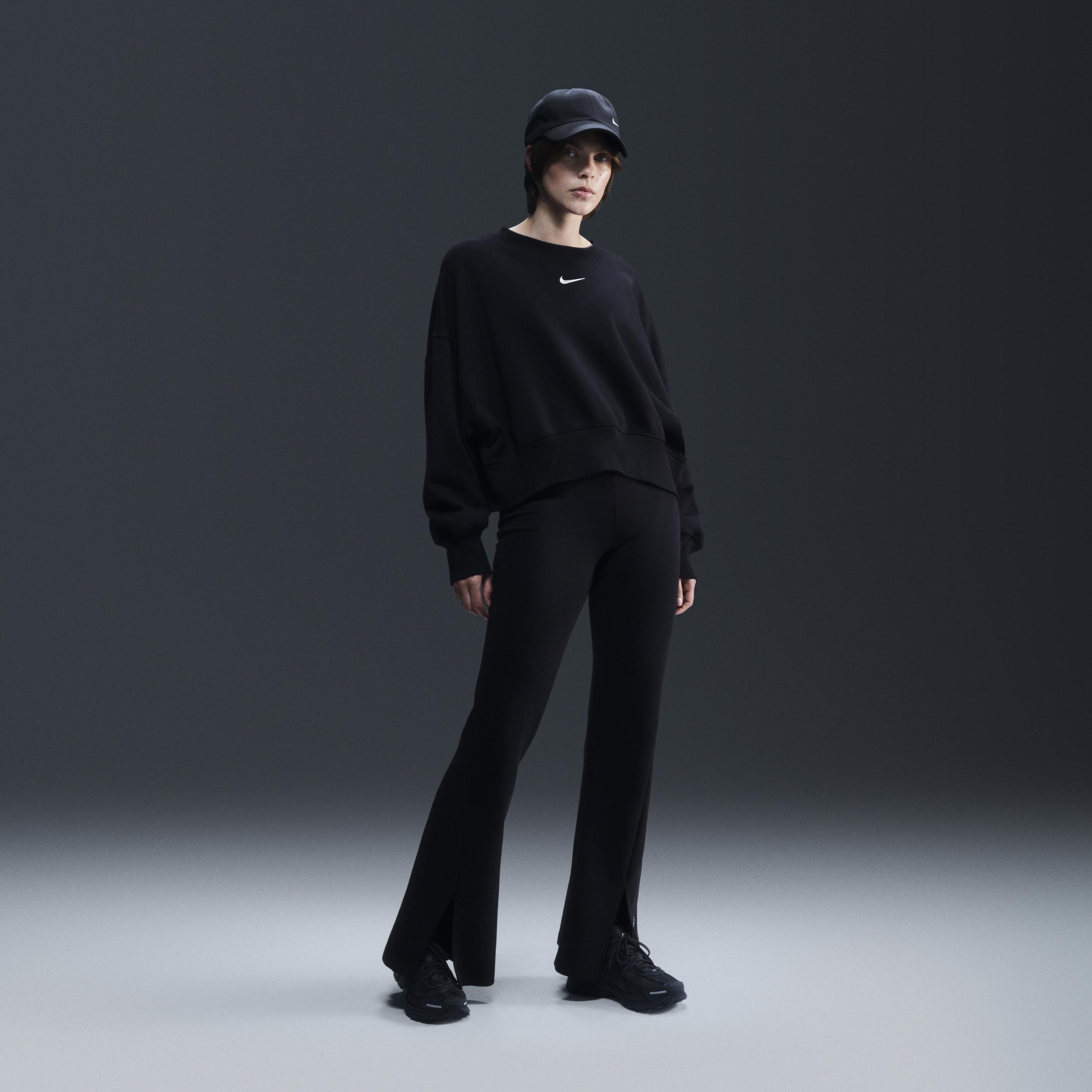 Womens Nike Sportswear Phoenix Fleece Over-Oversized Crew-Neck Sweatshirt | DQ5761-010 Product Image