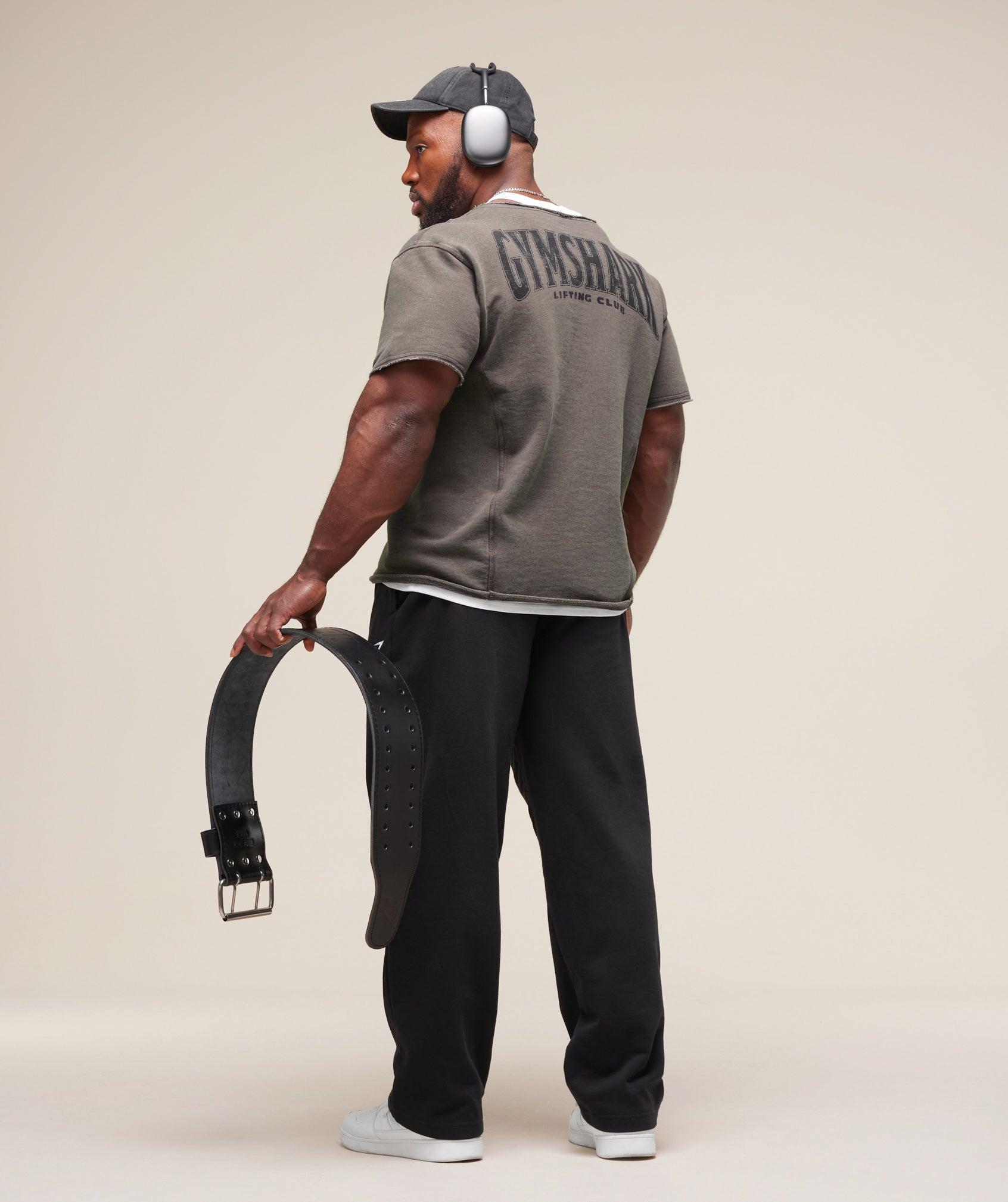 Gymshark Heritage Washed Rag Top - Onyx Grey Male Product Image