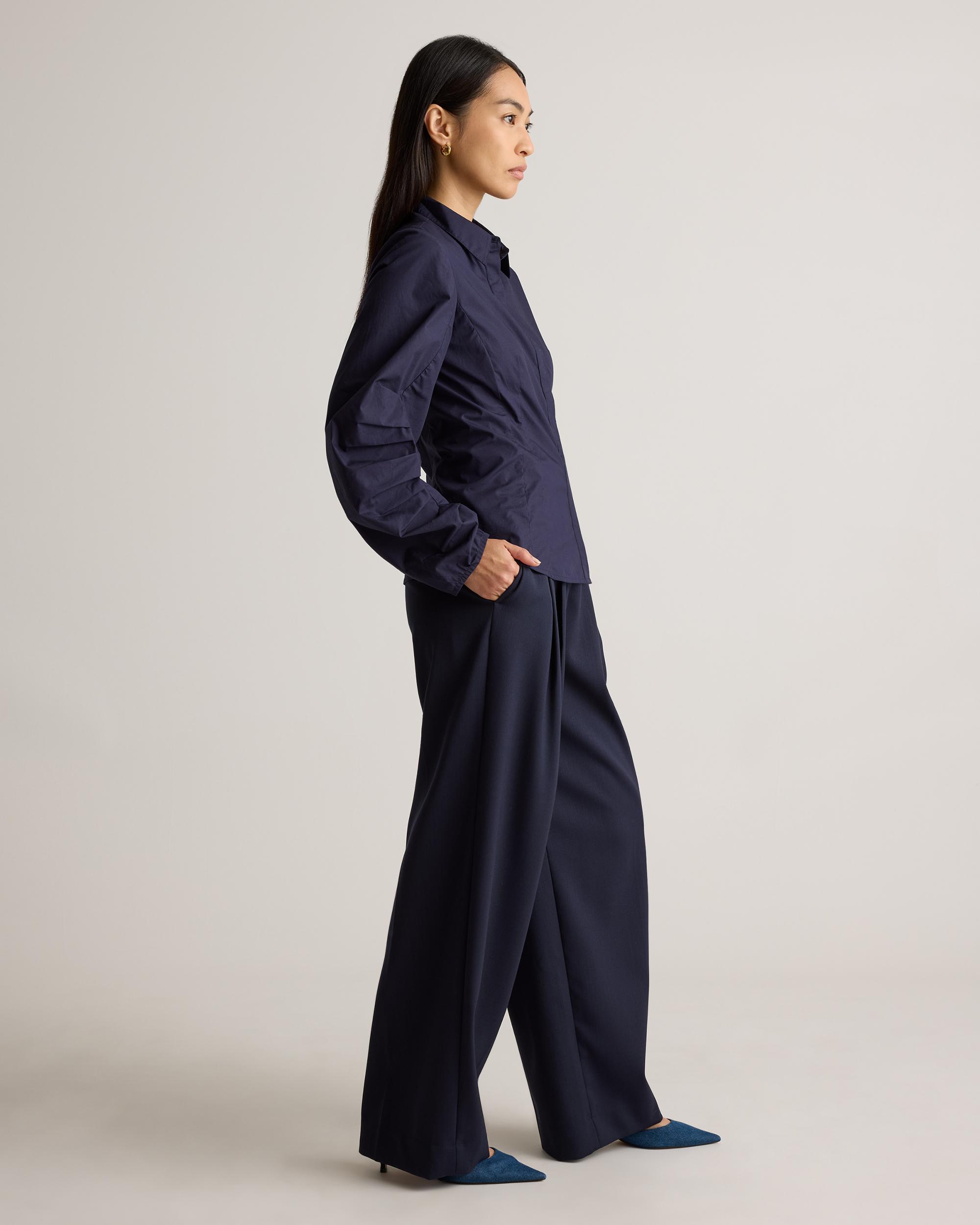 Quince | Women's Poplin Balloon Sleeve Shirt Organic Cotton Product Image