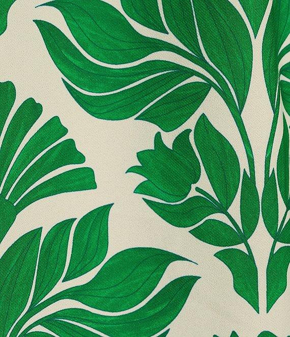 Alex Marie Piper Twill Print Point Collar Long Sleeve Button Front Coordinating Top Product Image