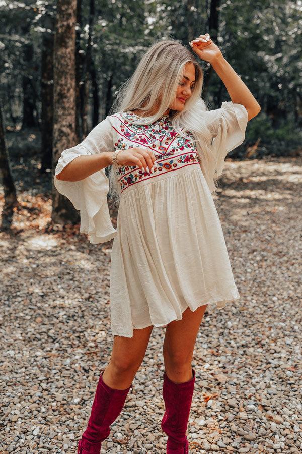 Cocktails In Costa Maya Embroidered Dress Product Image