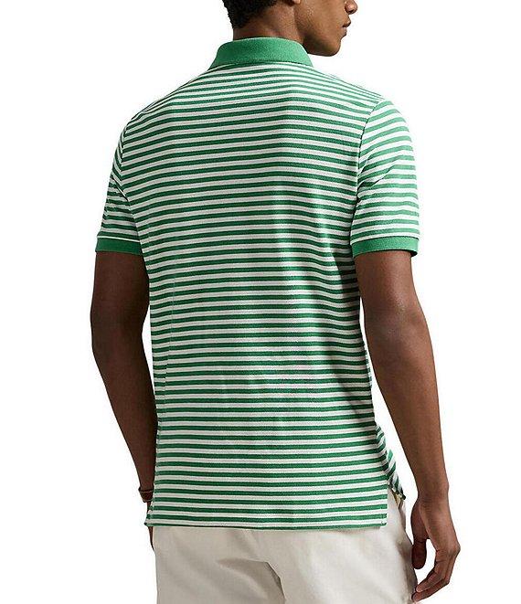 Polo Ralph Lauren Classic Fit Thin Striped Mesh Short Sleeve Polo Shirt Product Image
