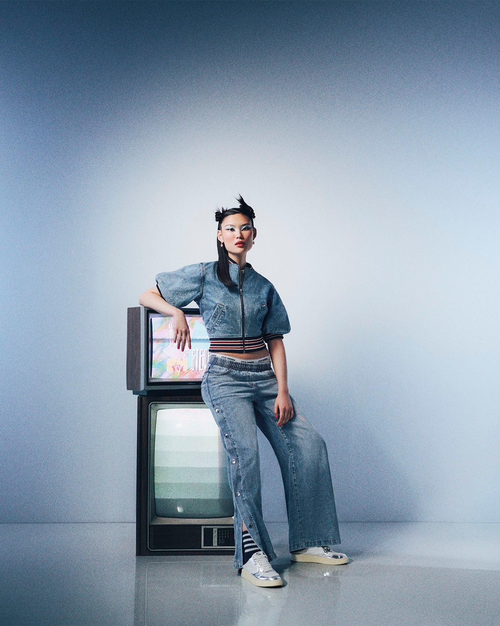 ZAMORA JACKET DENIM MULTI Female Product Image