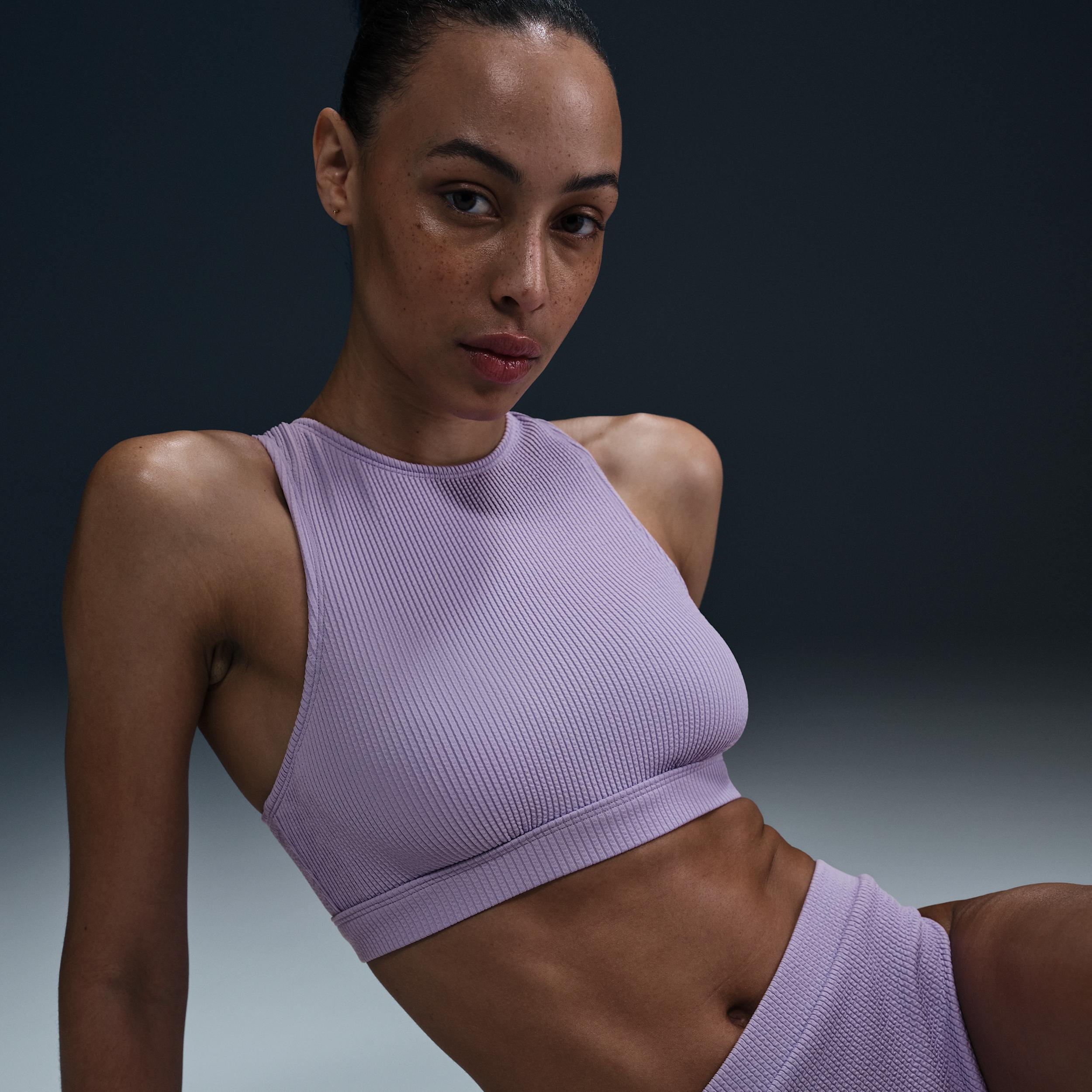 Nike Womens Swim Elevated Essential High-Neck Bikini Top | NESSF269-576 Product Image