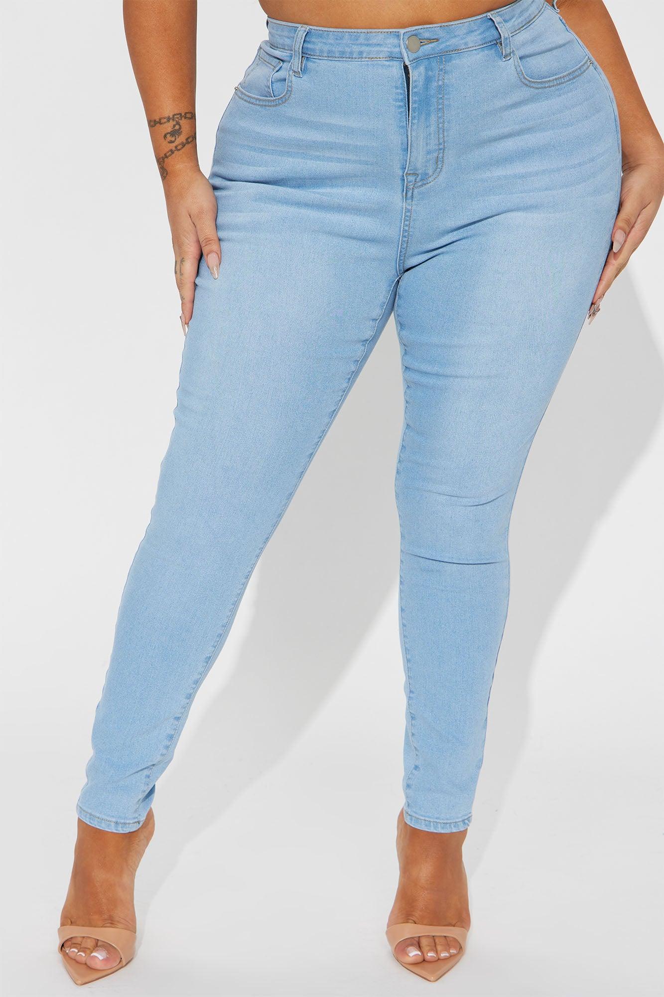 Alaia High Rise Stretch Skinny Jeans - Light Wash Product Image