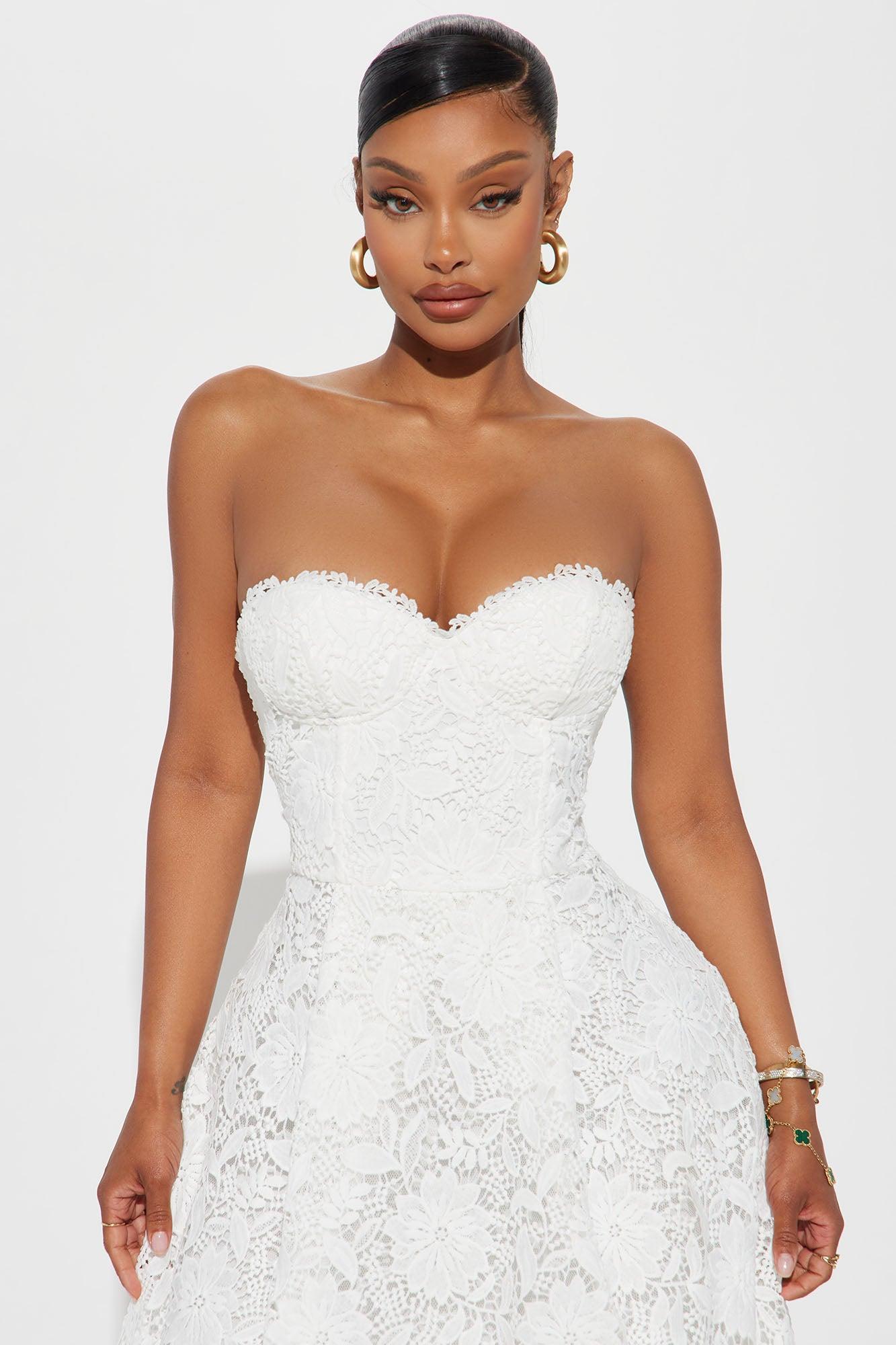 Isn't She Lovely Lace Midi Dress - White Product Image