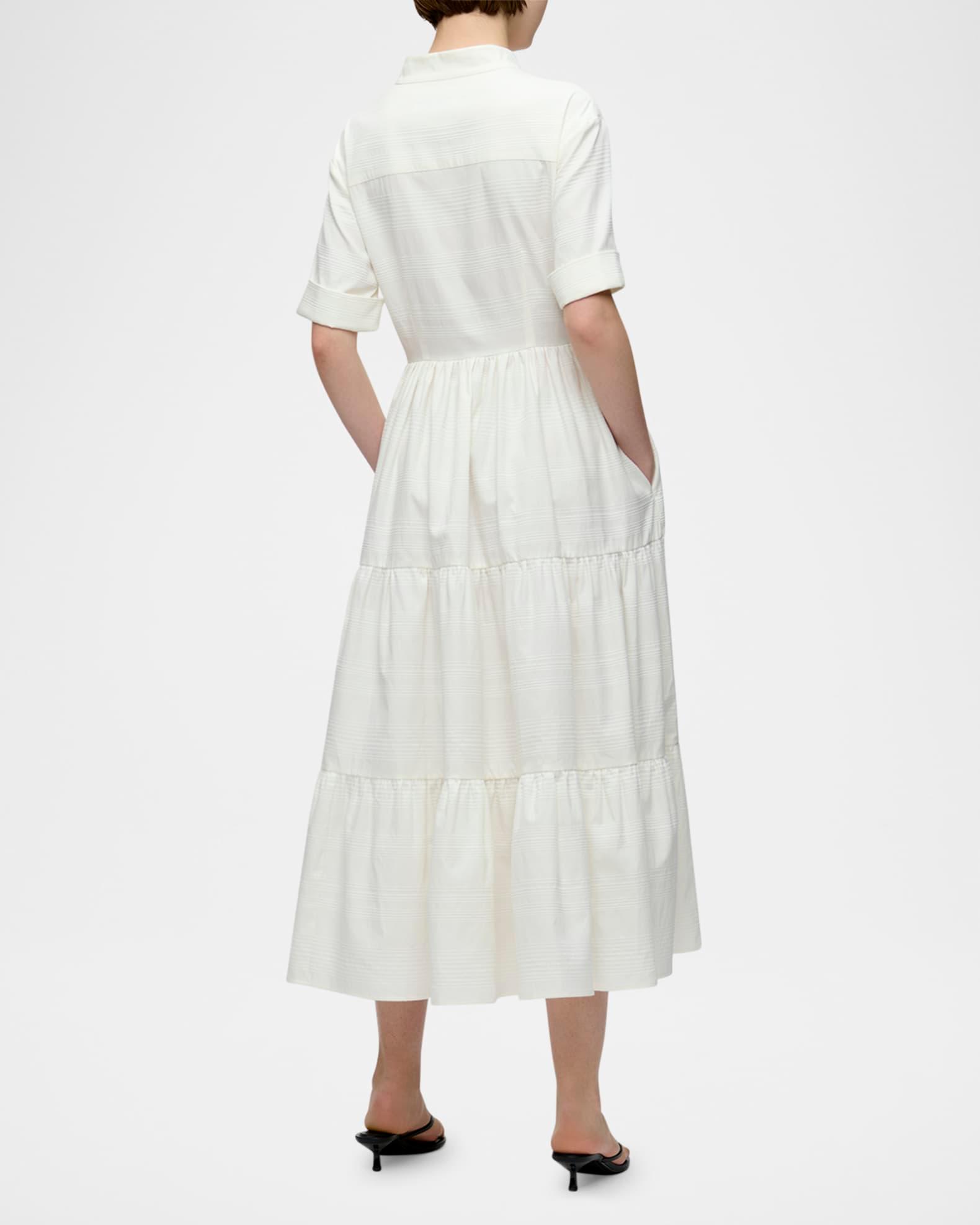 Sardinia Tiered Cotton Midi Dress Product Image
