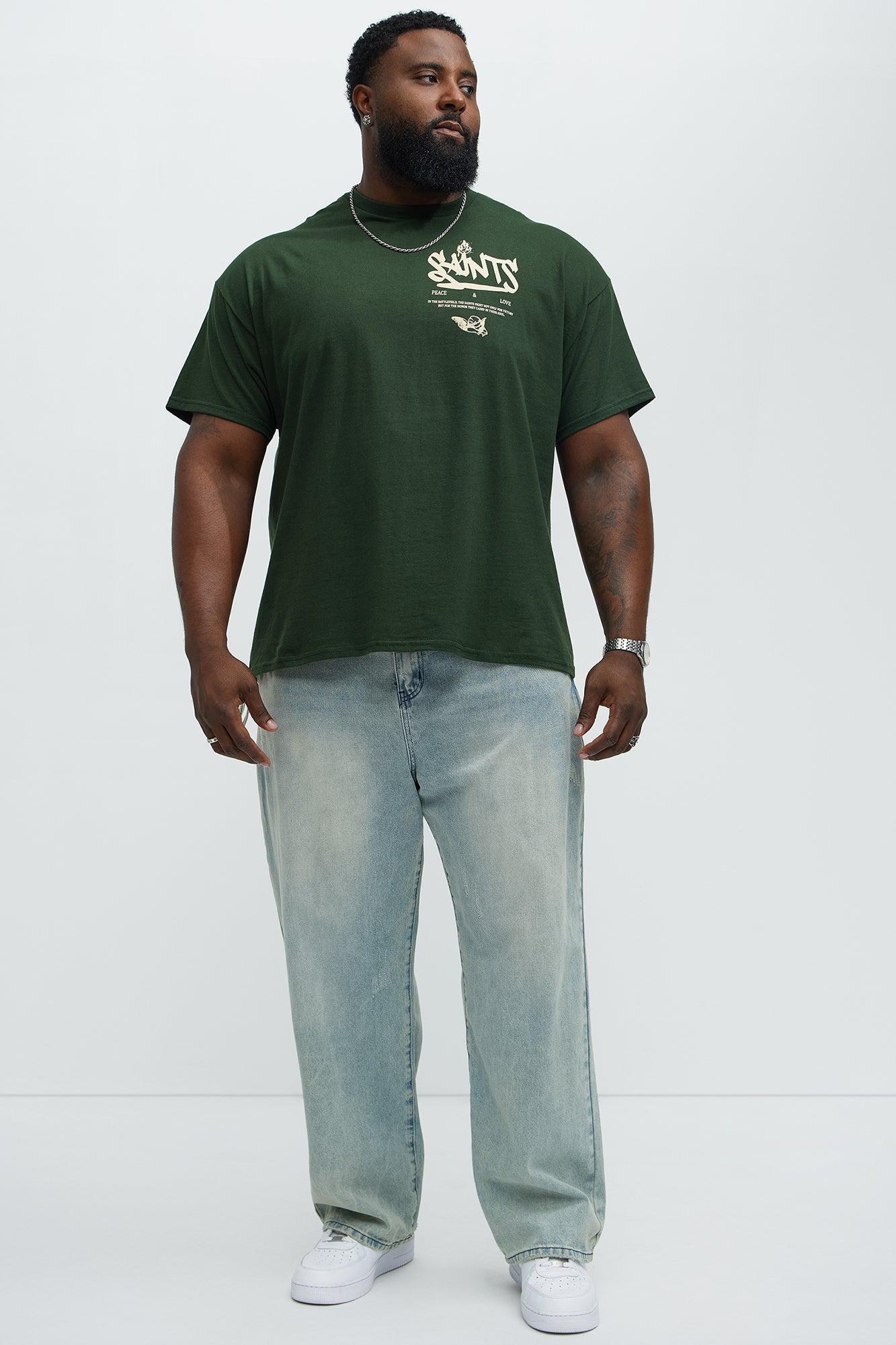 Saints Drip Short Sleeve Tee - Green Male Product Image
