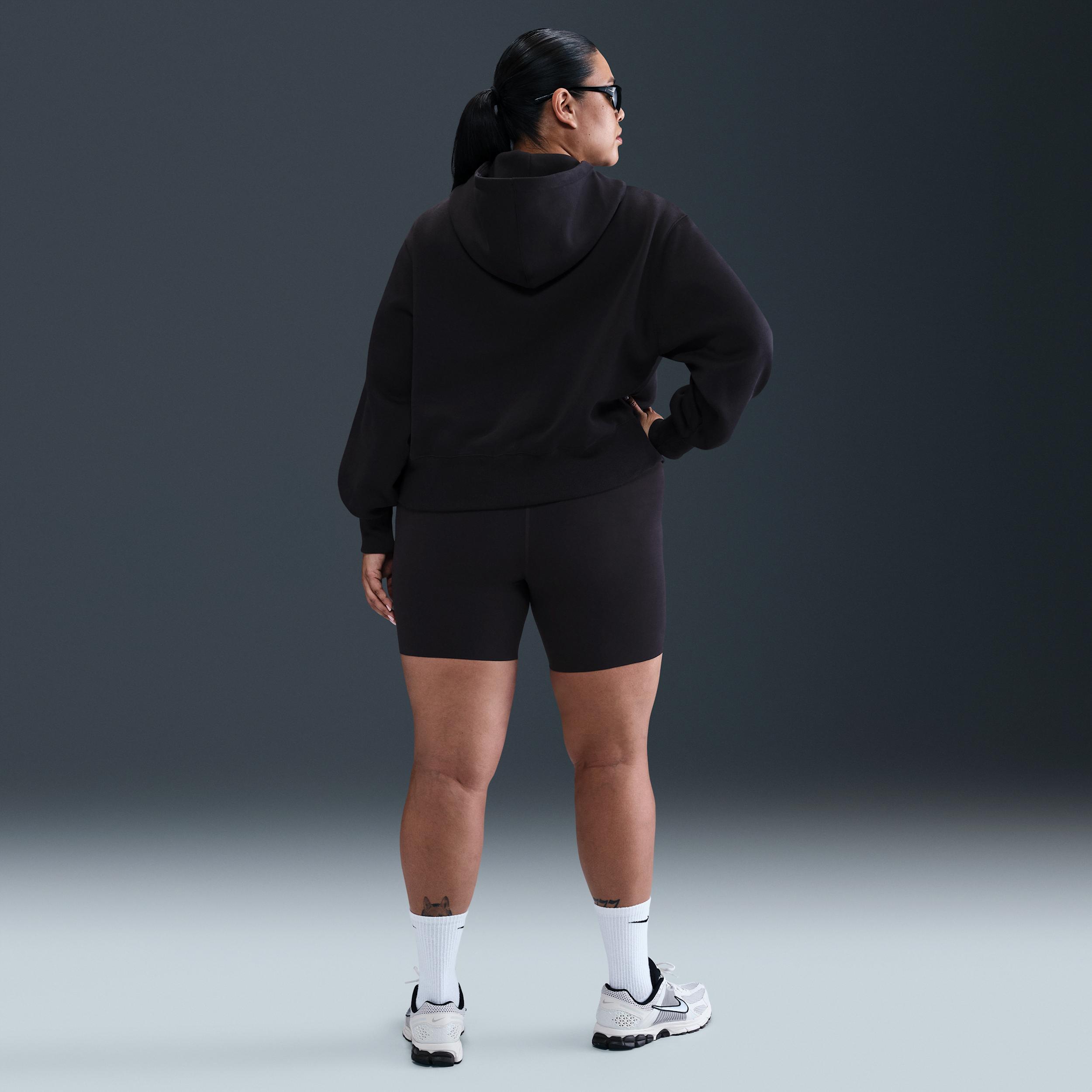Nike Sportswear Phoenix Fleece Women's Loose Cropped Full-Zip Hoodie (Plus Size) Product Image