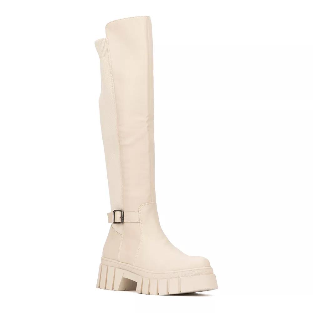 New York & Company Sara Women's Knee-High Boots, Size: 8, Ivory Product Image