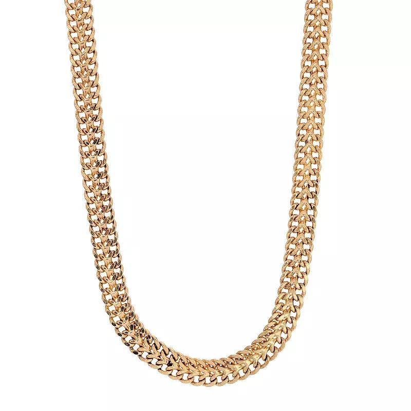 1928 Gold Tone Wide Link Necklace, Womens Yellow Product Image