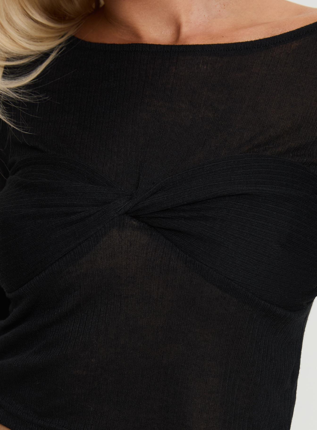 November Long Sleeve Top Black Product Image