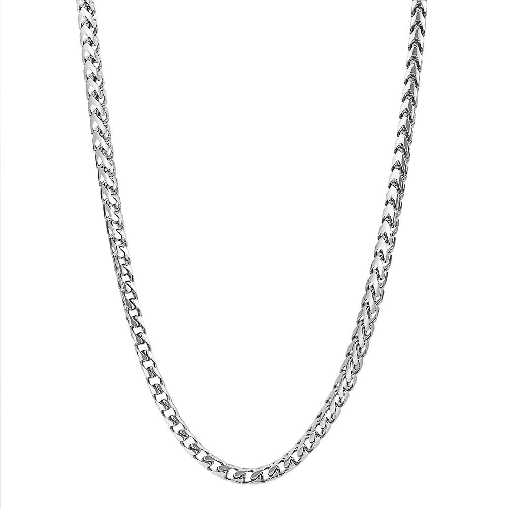 Sterling Silver Franco Chain Necklace - 24-in. - Men, Men's, Size: 24", Rhodium Product Image