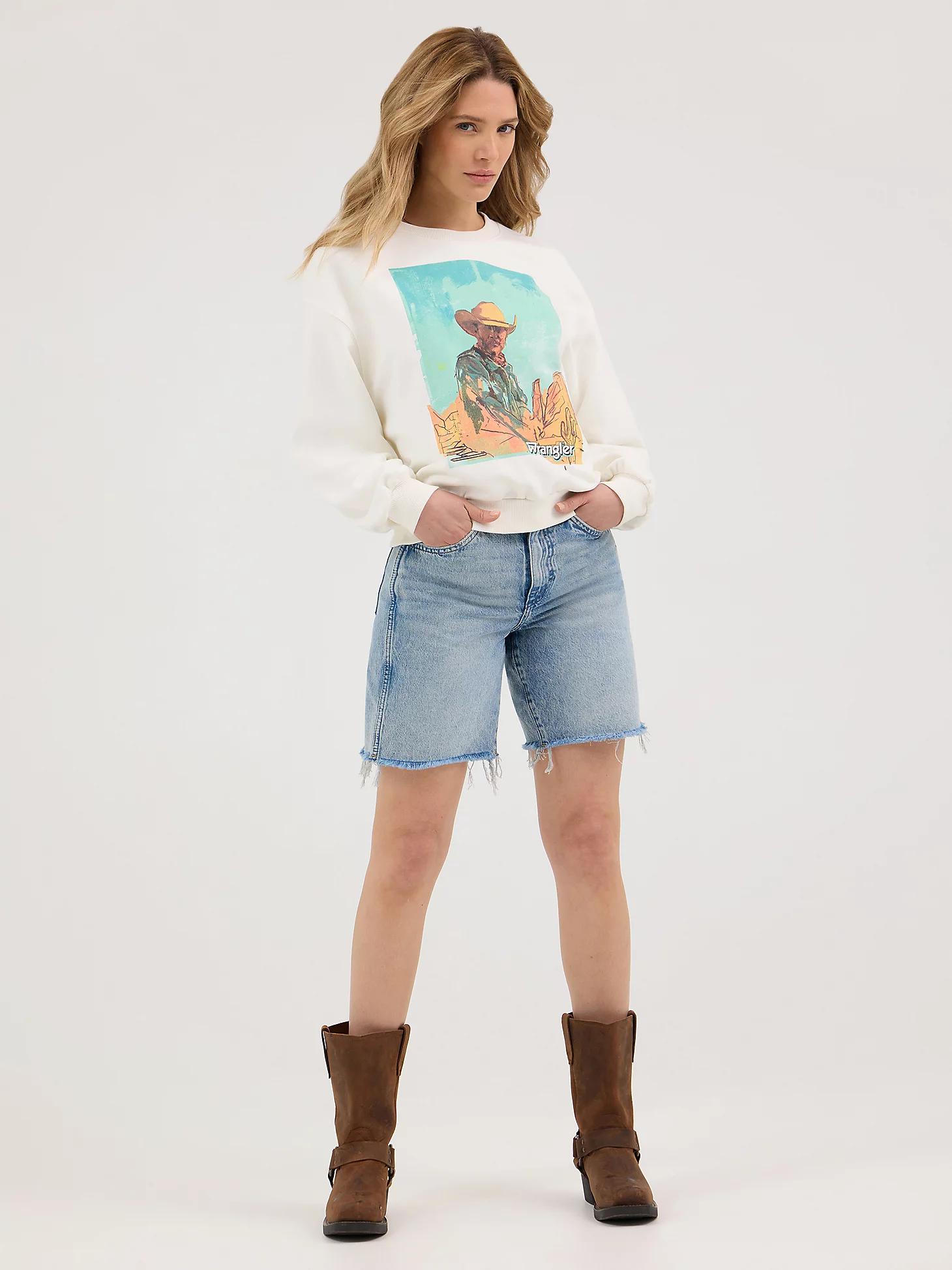 Women's Oversized Graphic Sweatshirt | Women's TOPS | Wrangler® Product Image