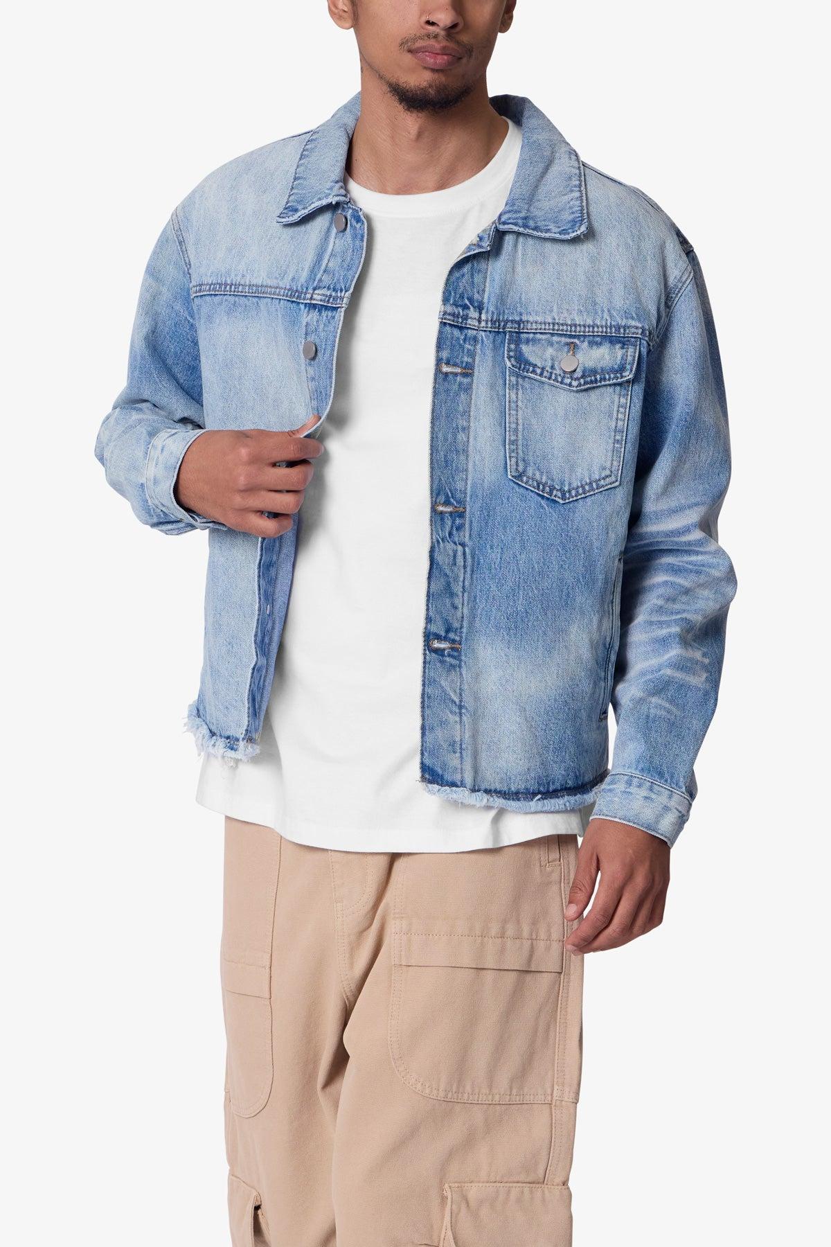 Sun Washed Denim Jacket - Light Blue Product Image