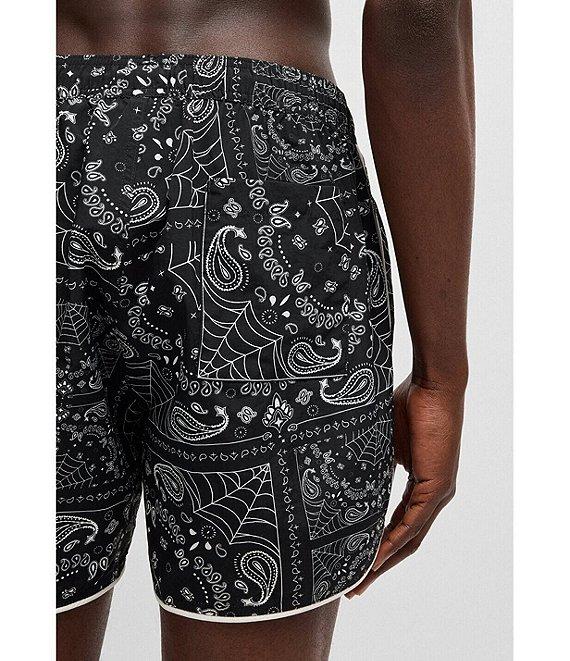 Hugo Boss RIK Mixed-Media 4.7#double; inseam Swim Trunks Product Image
