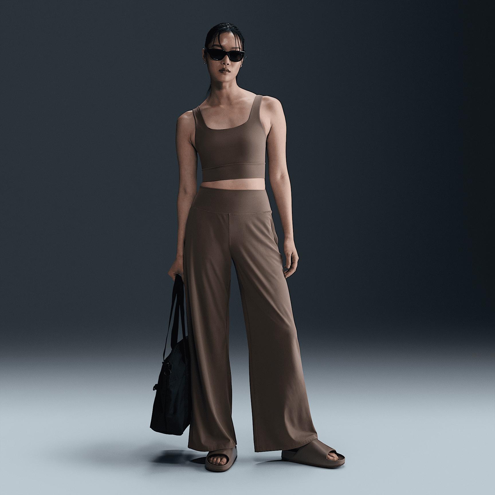 Nike Womens Zenvy Dri-FIT High-Waisted Wide-Leg Pants | HJ5360-010 Product Image