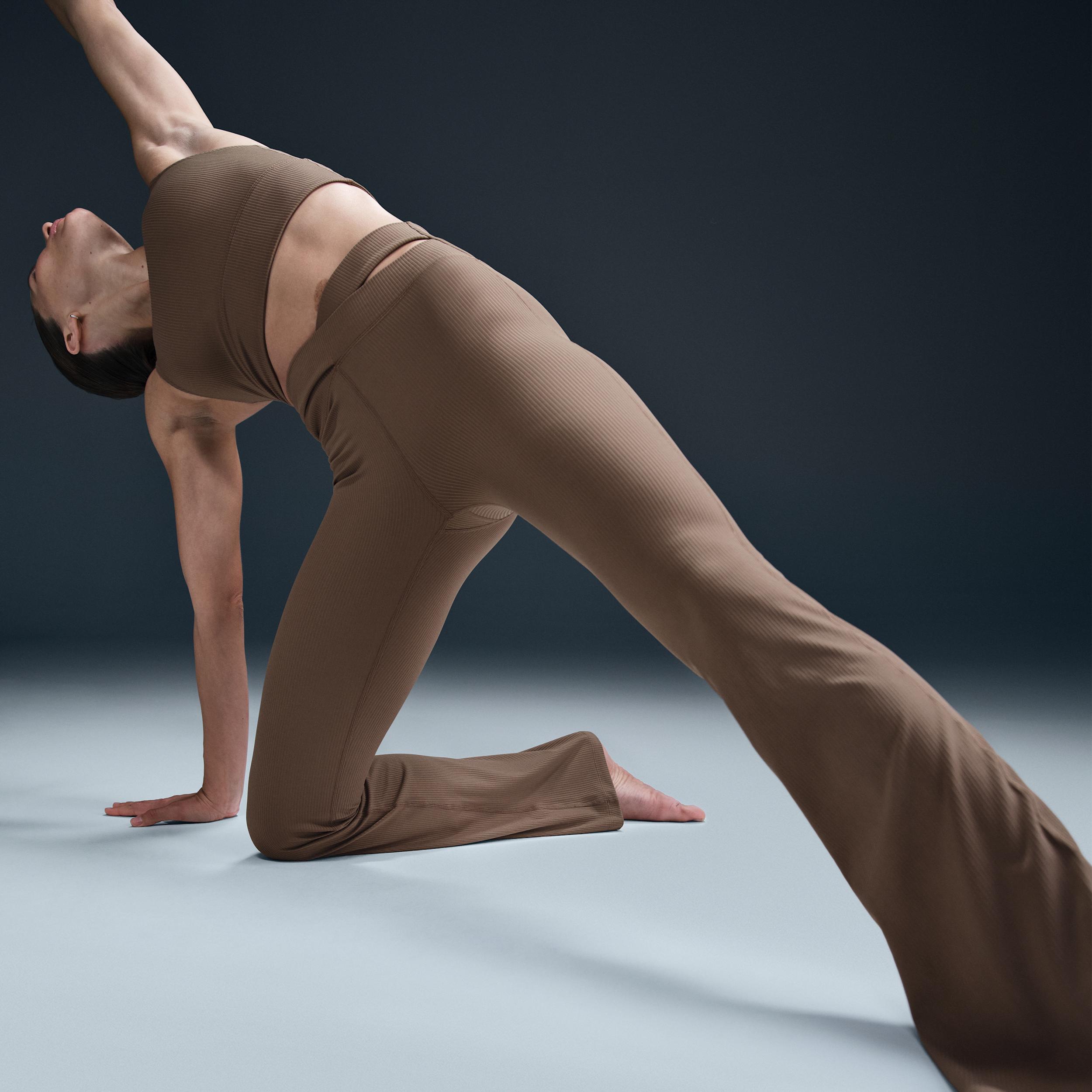 Nike Women's Zenvy Rib High-Waisted Flared Leggings Product Image