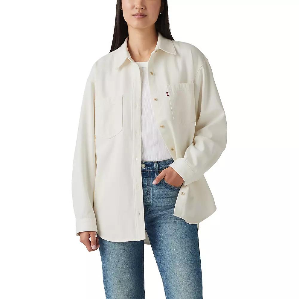 Women's Levi's® Iris Button-Down Denim Overshirt, Size: Large, White Product Image