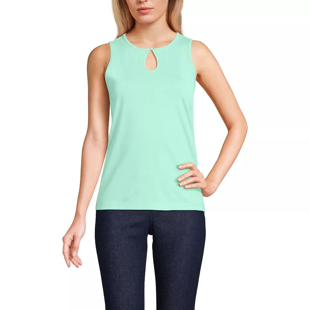 Women's Lands' End Supima Keyhole Tank Top,  Product Image