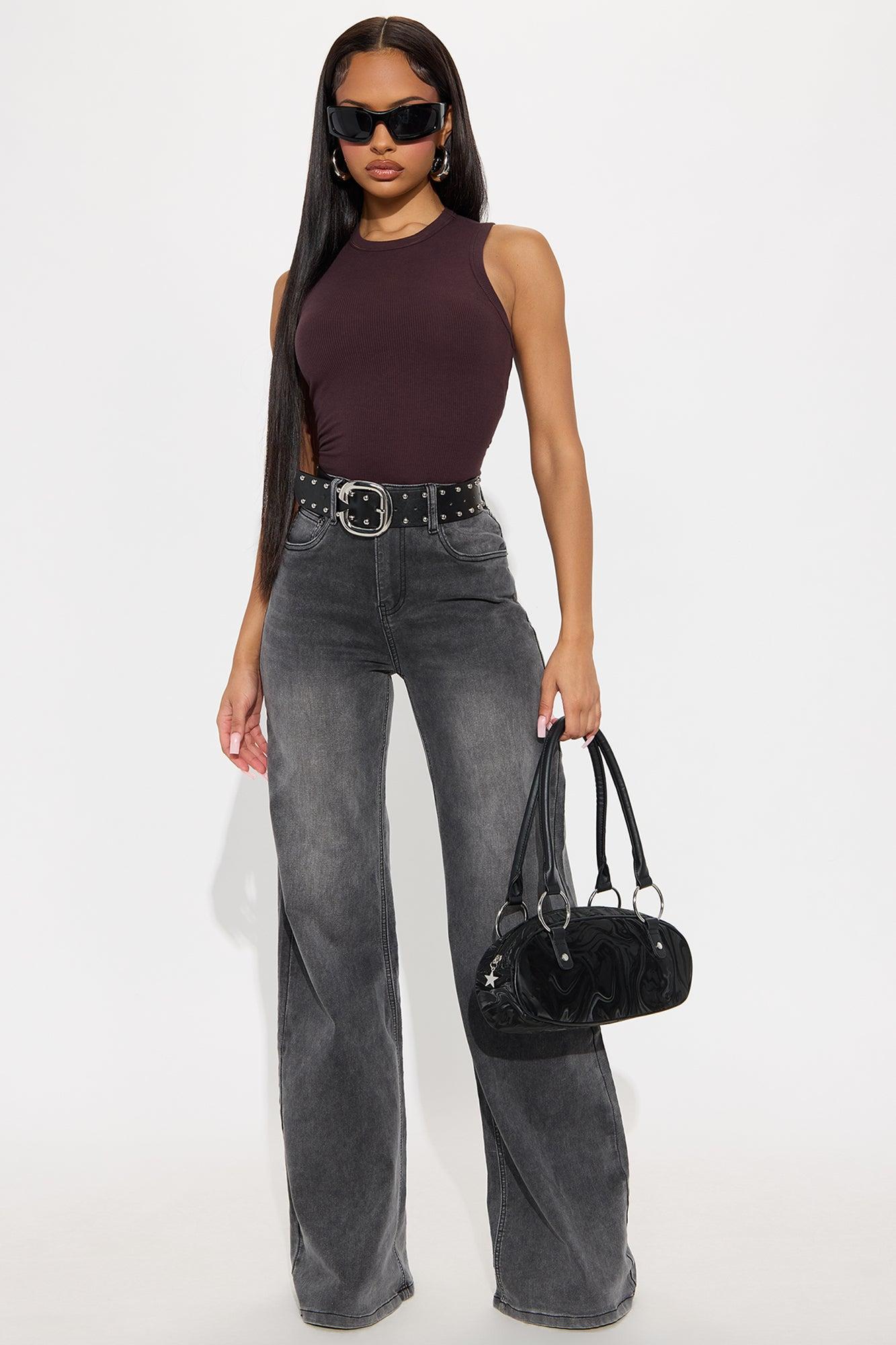 Lily Ribbed Tank - Brown Female Product Image