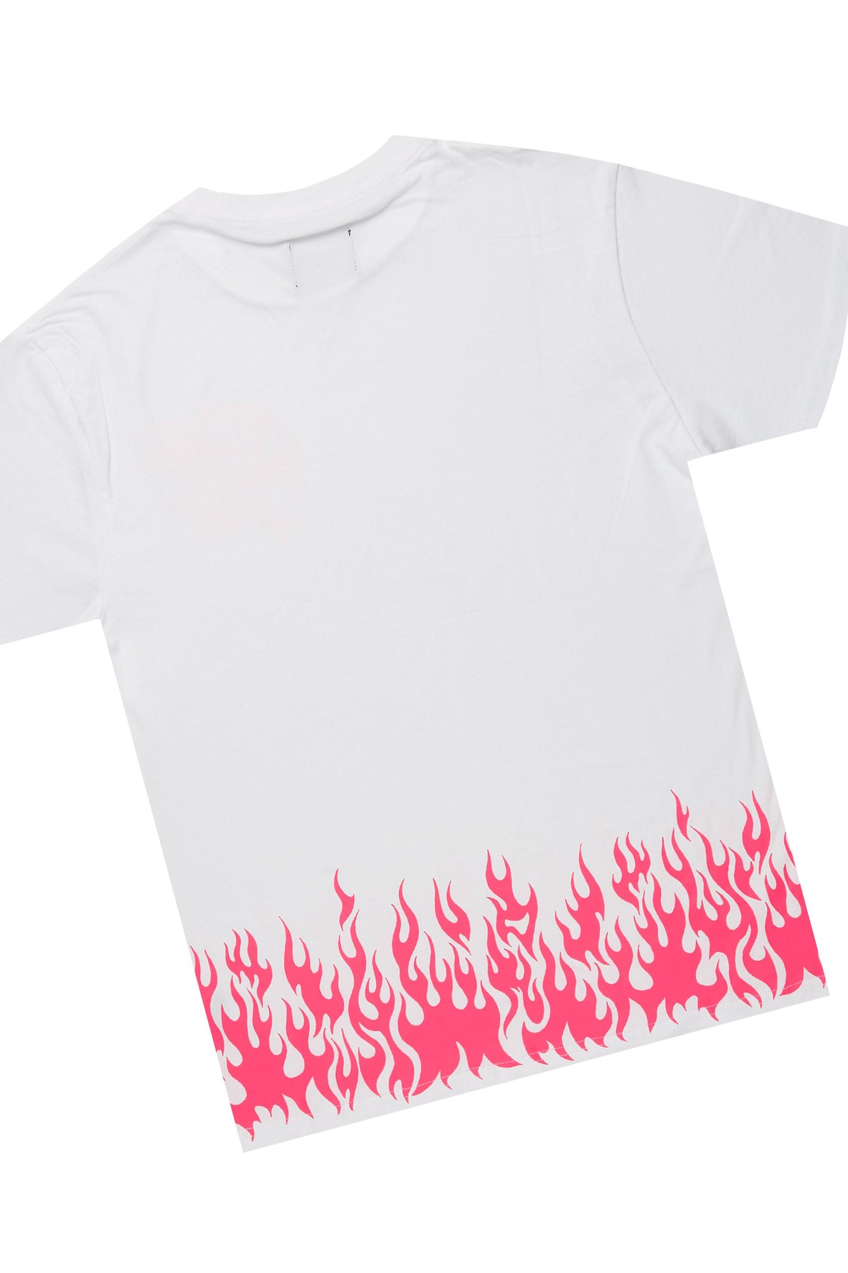 Bubble White/Pink T-Shirt/Super Stacked Flare Jean Bundle Male Product Image