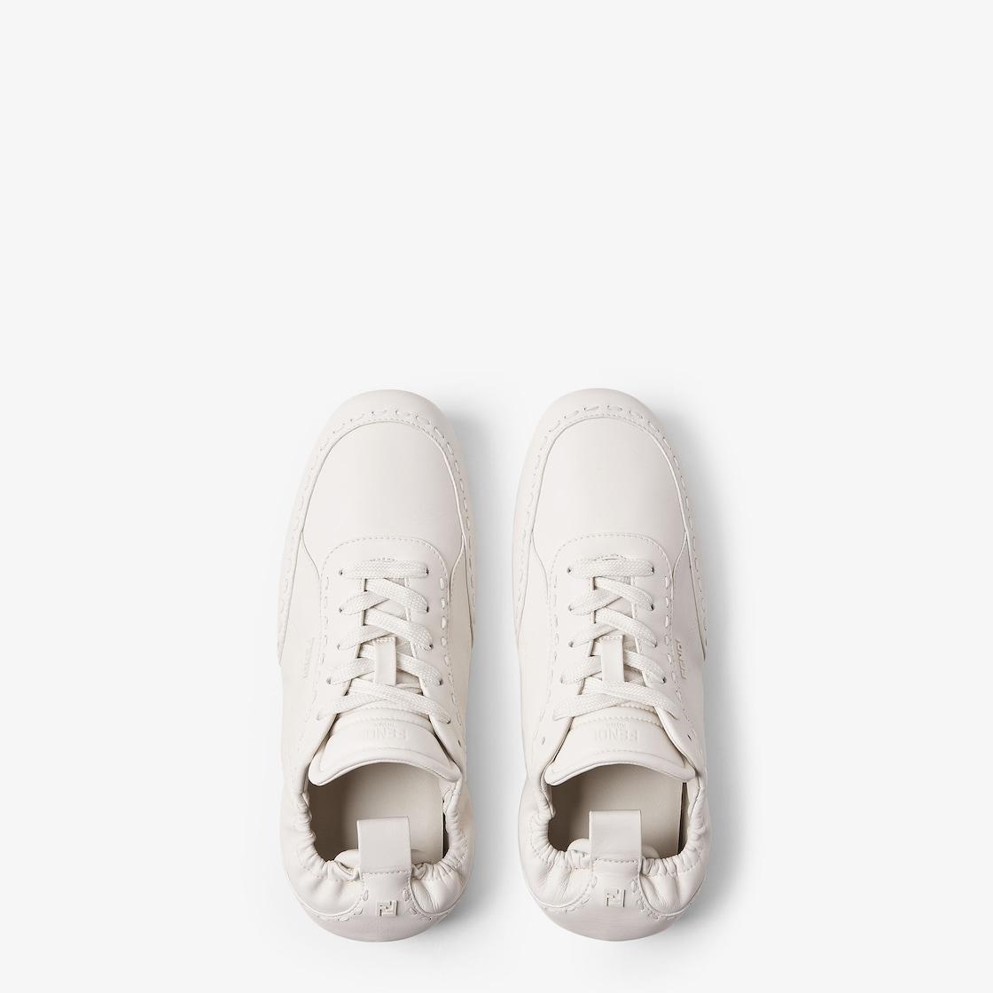 Fendi Fit sneakersWhite leather low-tops Product Image