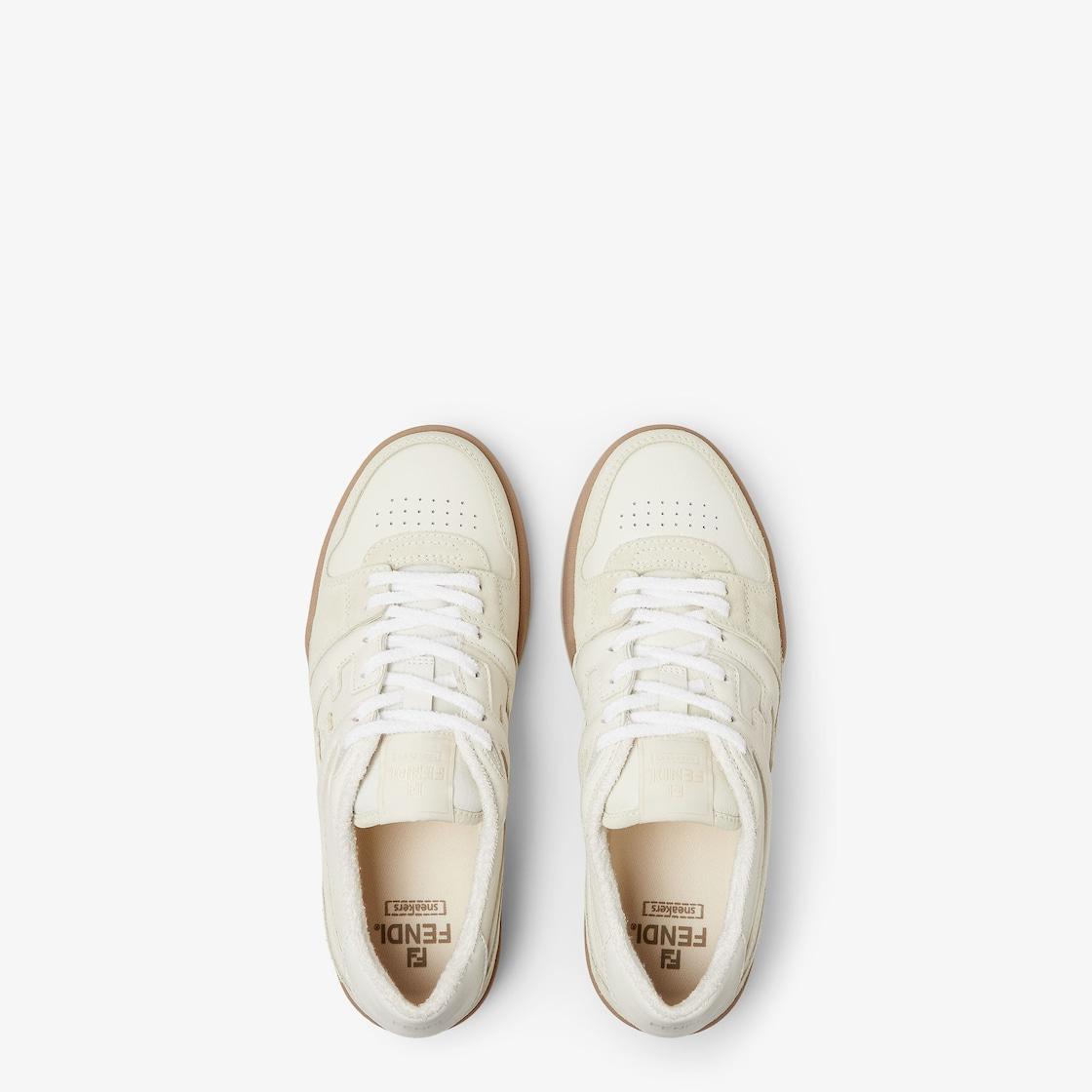 Fendi Match SneakersWhite suede low tops Product Image