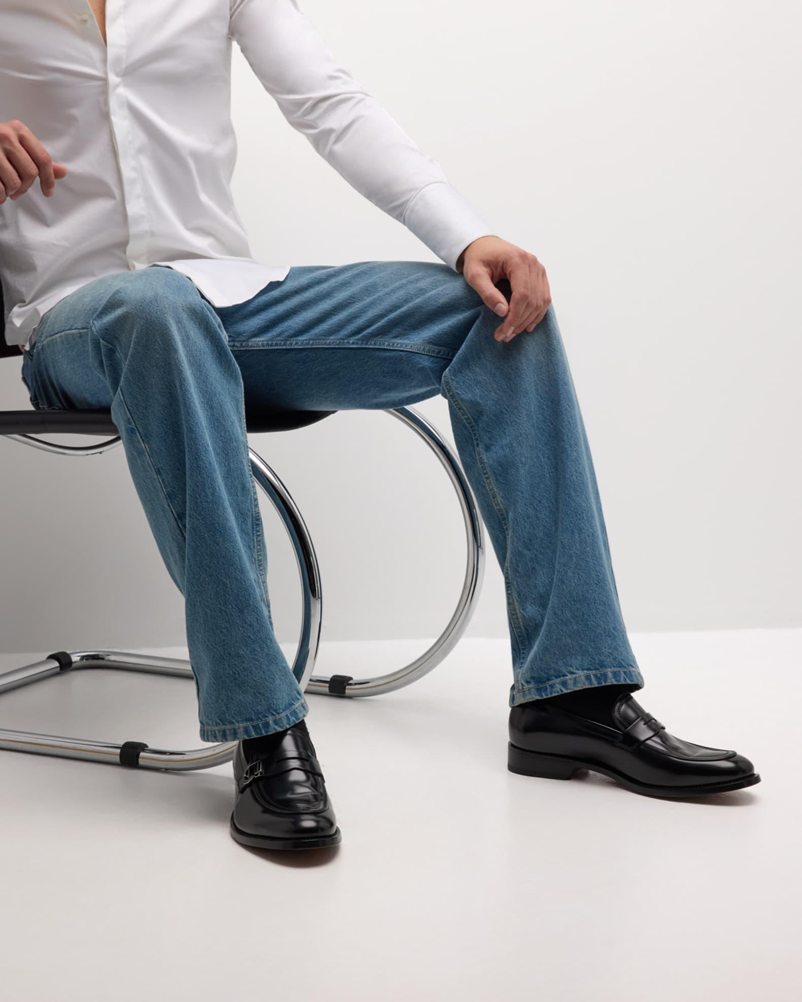 Men's Canada Gancini Leather Penny Loafers Product Image