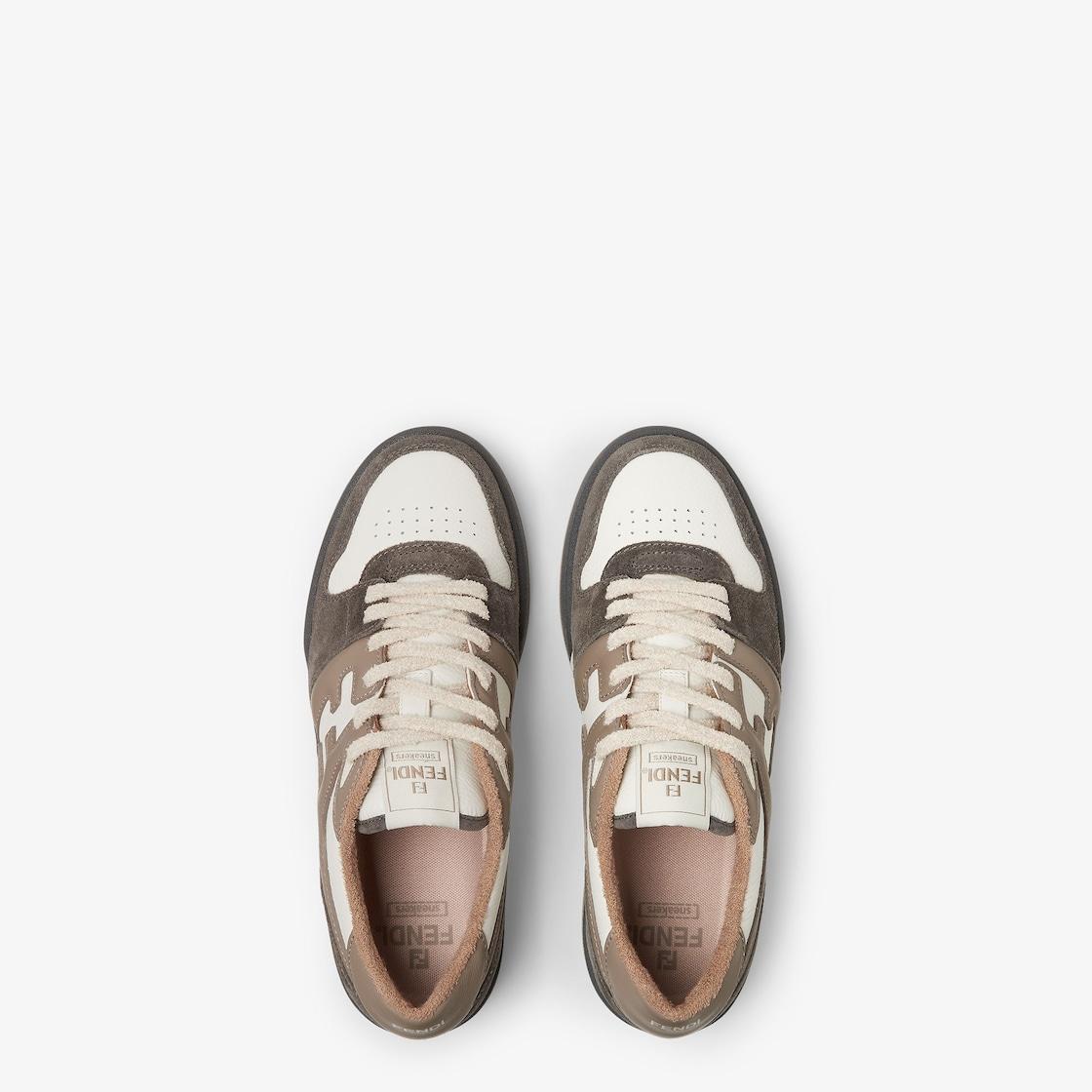 Fendi Match SneakersGray suede low-tops Product Image