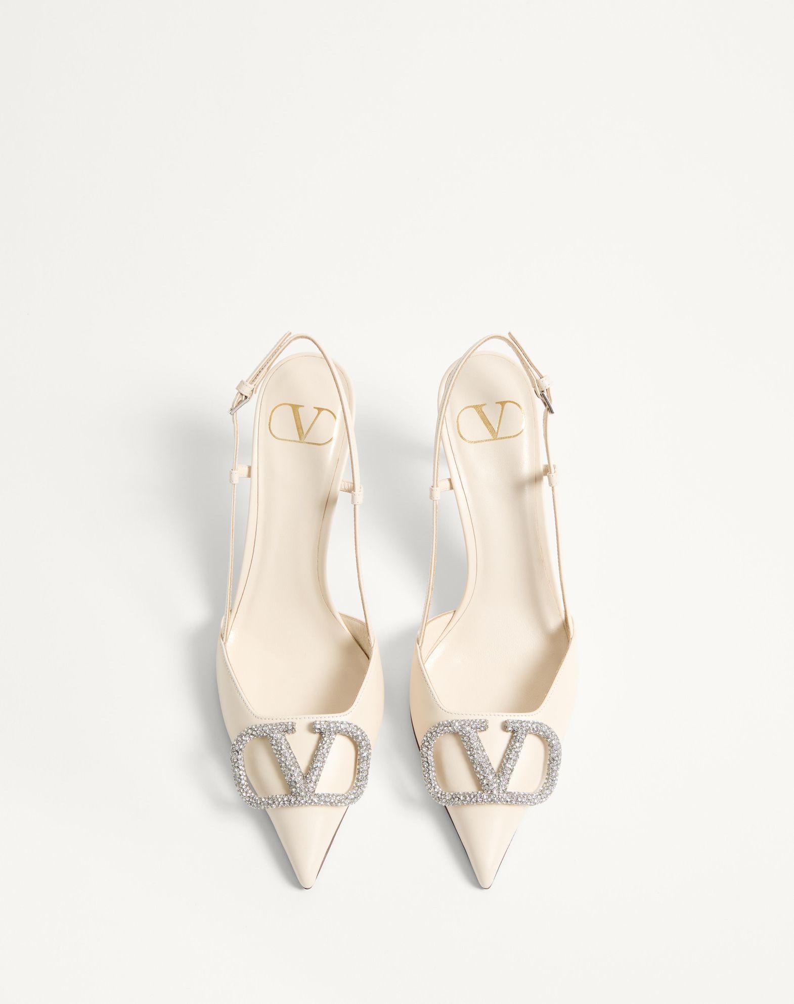 VLOGO SIGNATURE SLINGBACK PUMP IN CALFSKIN LEATHER 80MM Product Image